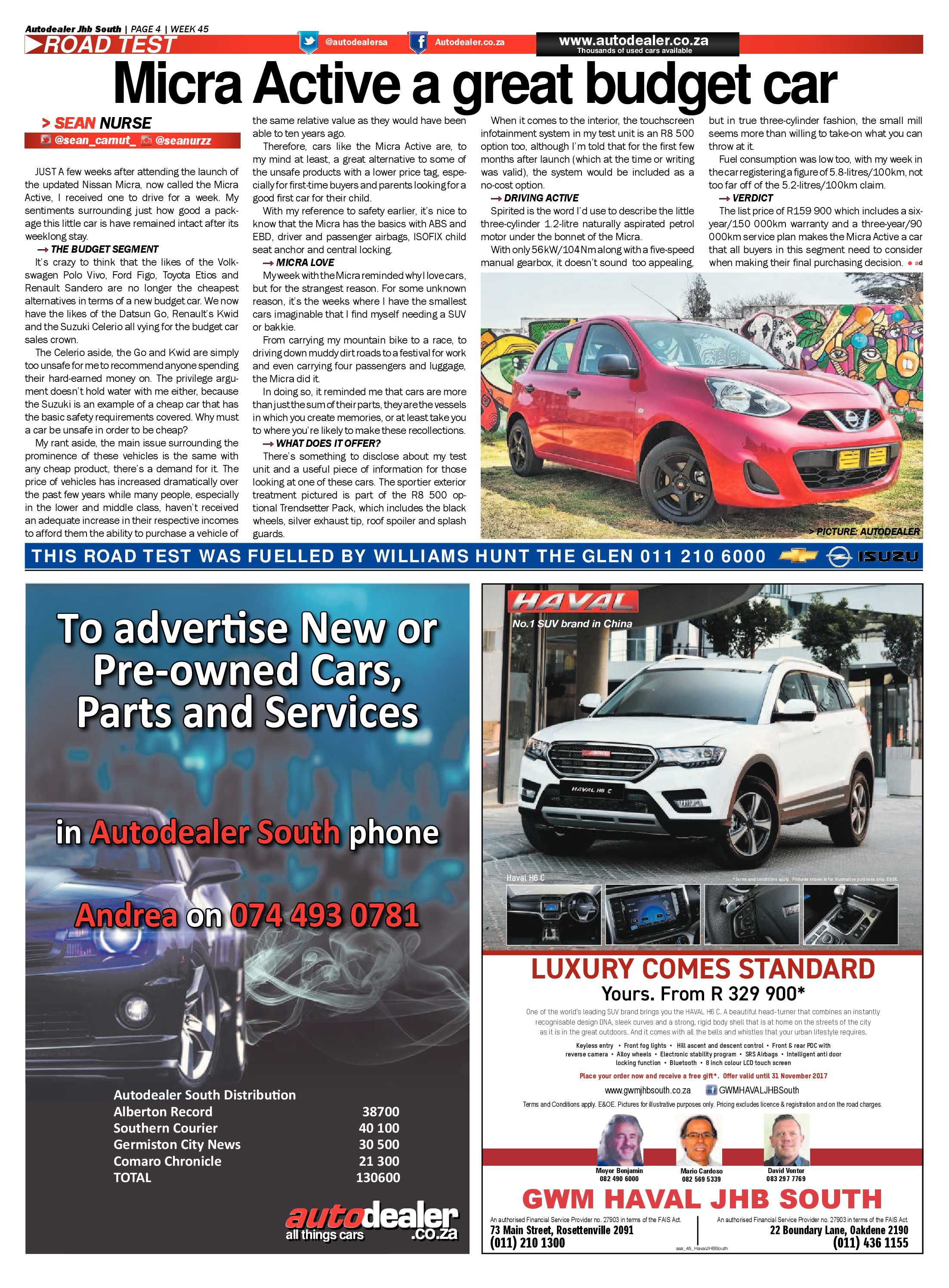 Comaro Chronicle 08 November 2017 page 20