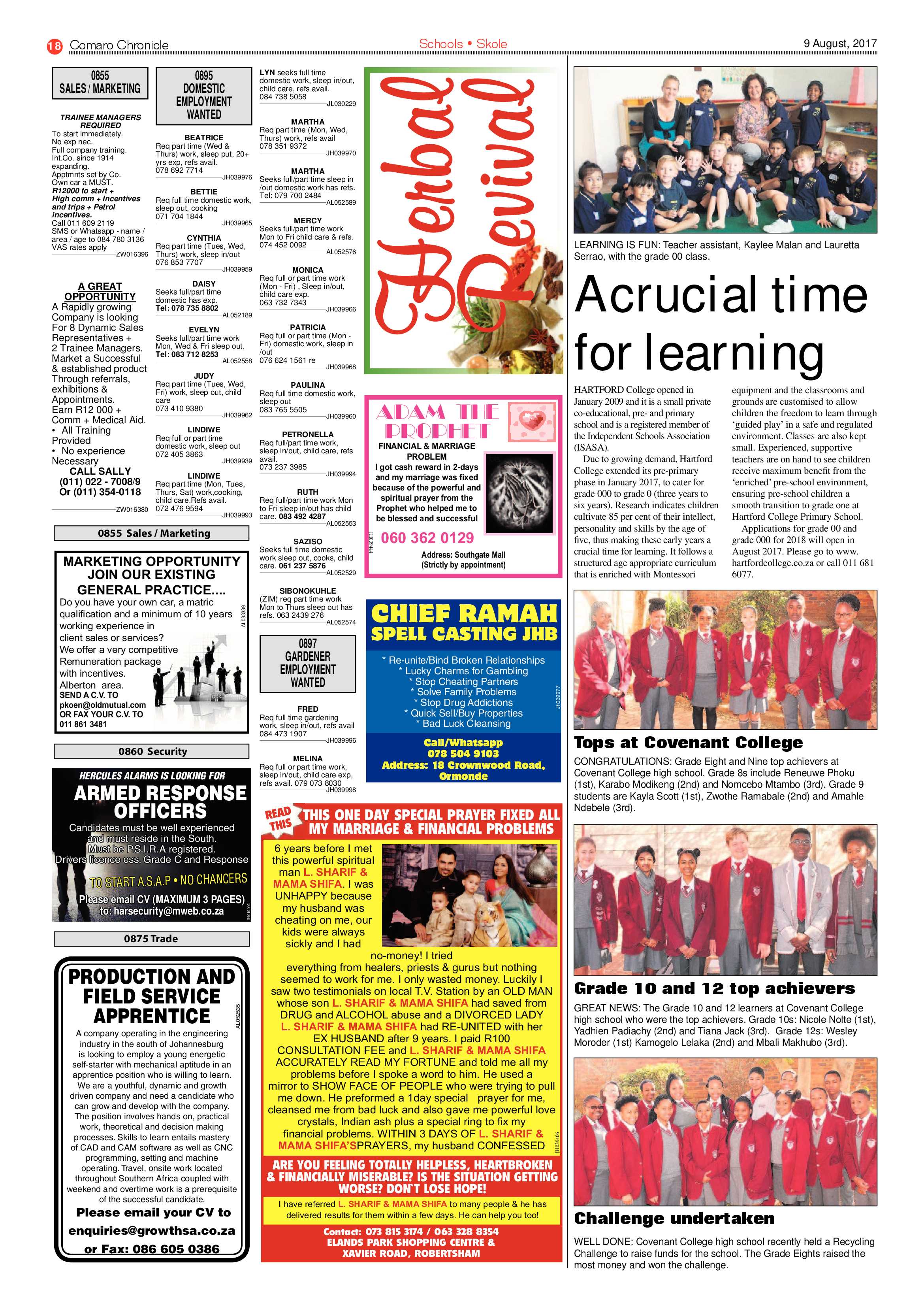 Comaro Chronicle 09 August 2017 page 18