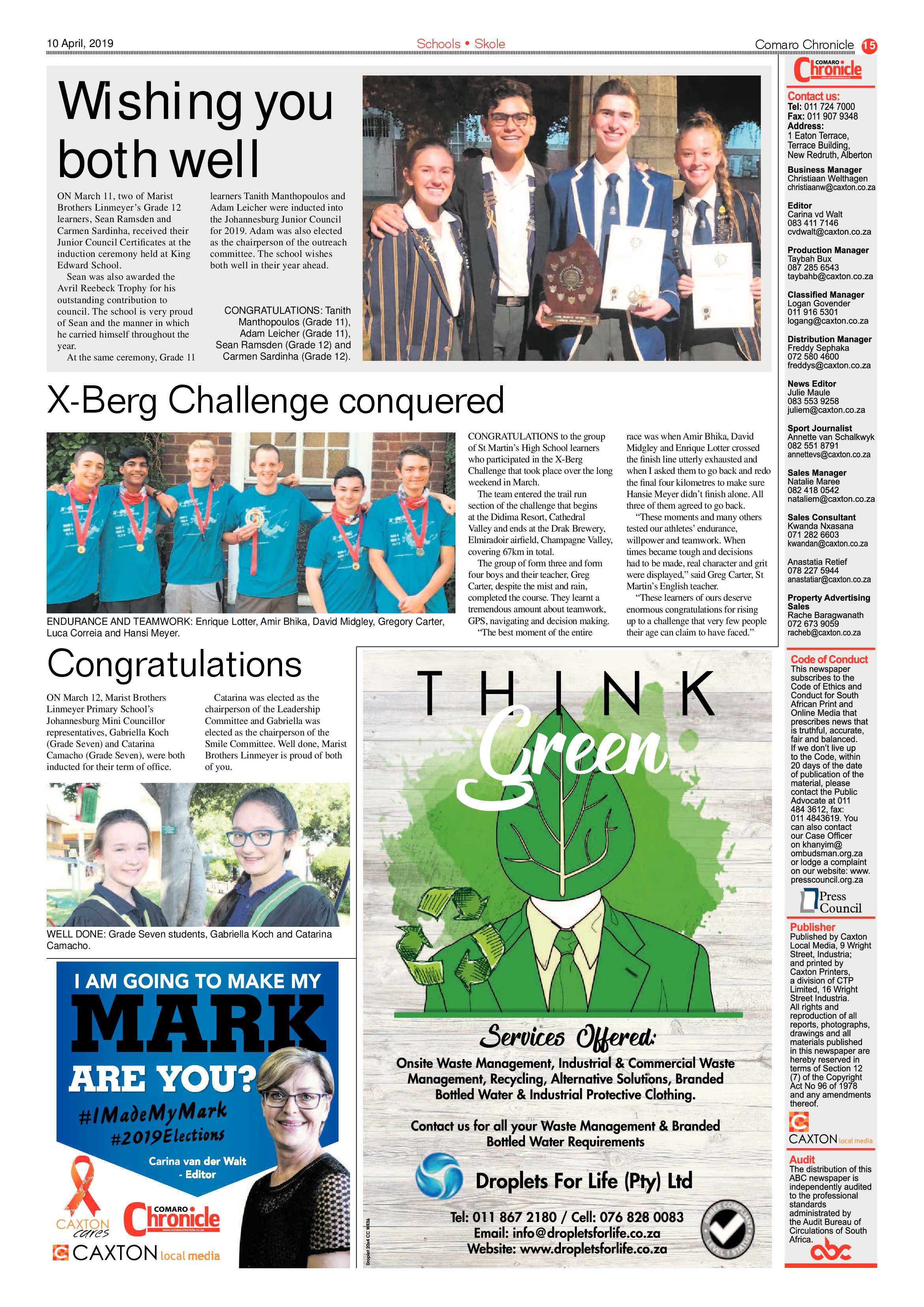Comaro Chronicle 10 April 2019 page 15