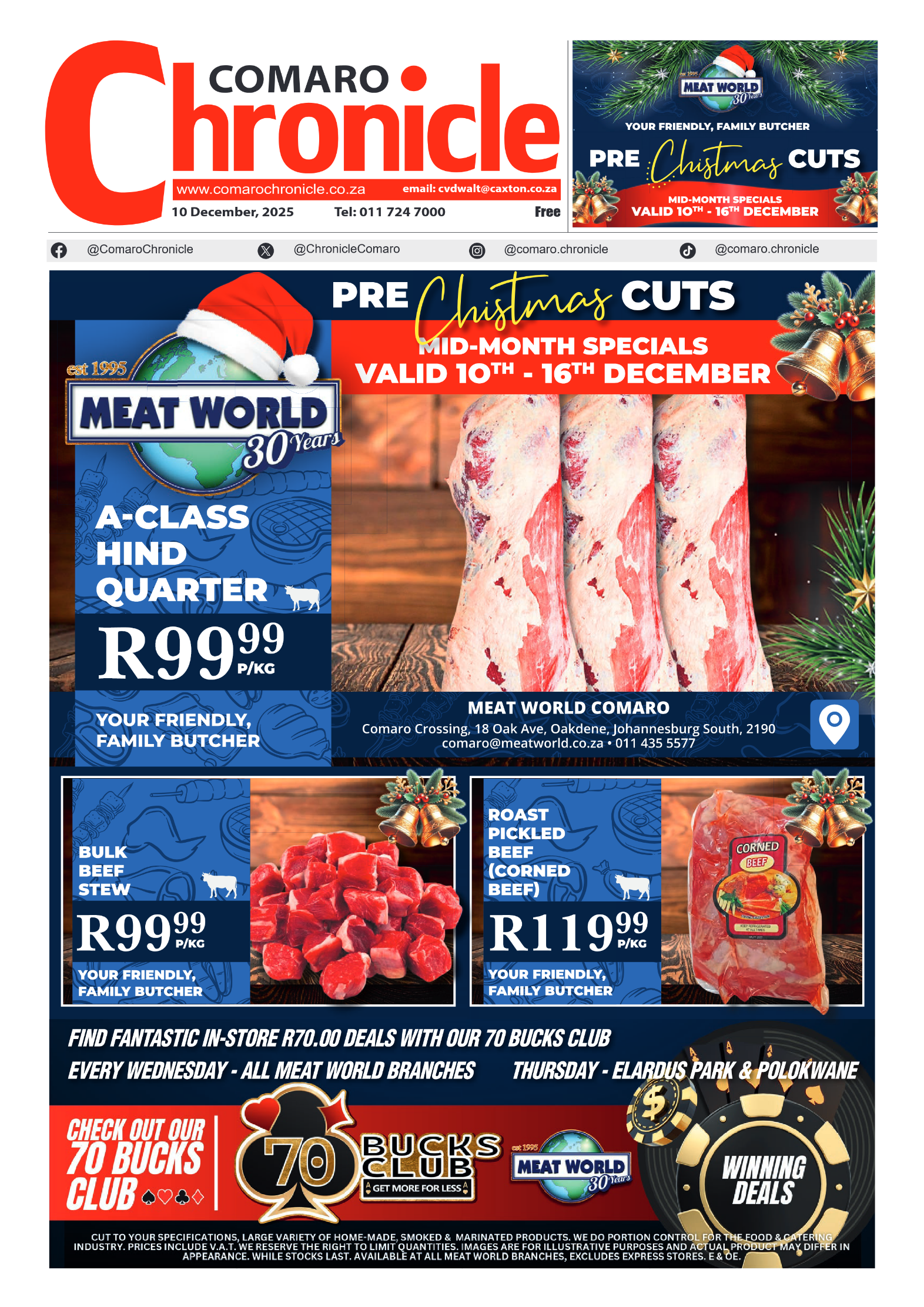 Comaro Chronicle 10 December 2025 page 1