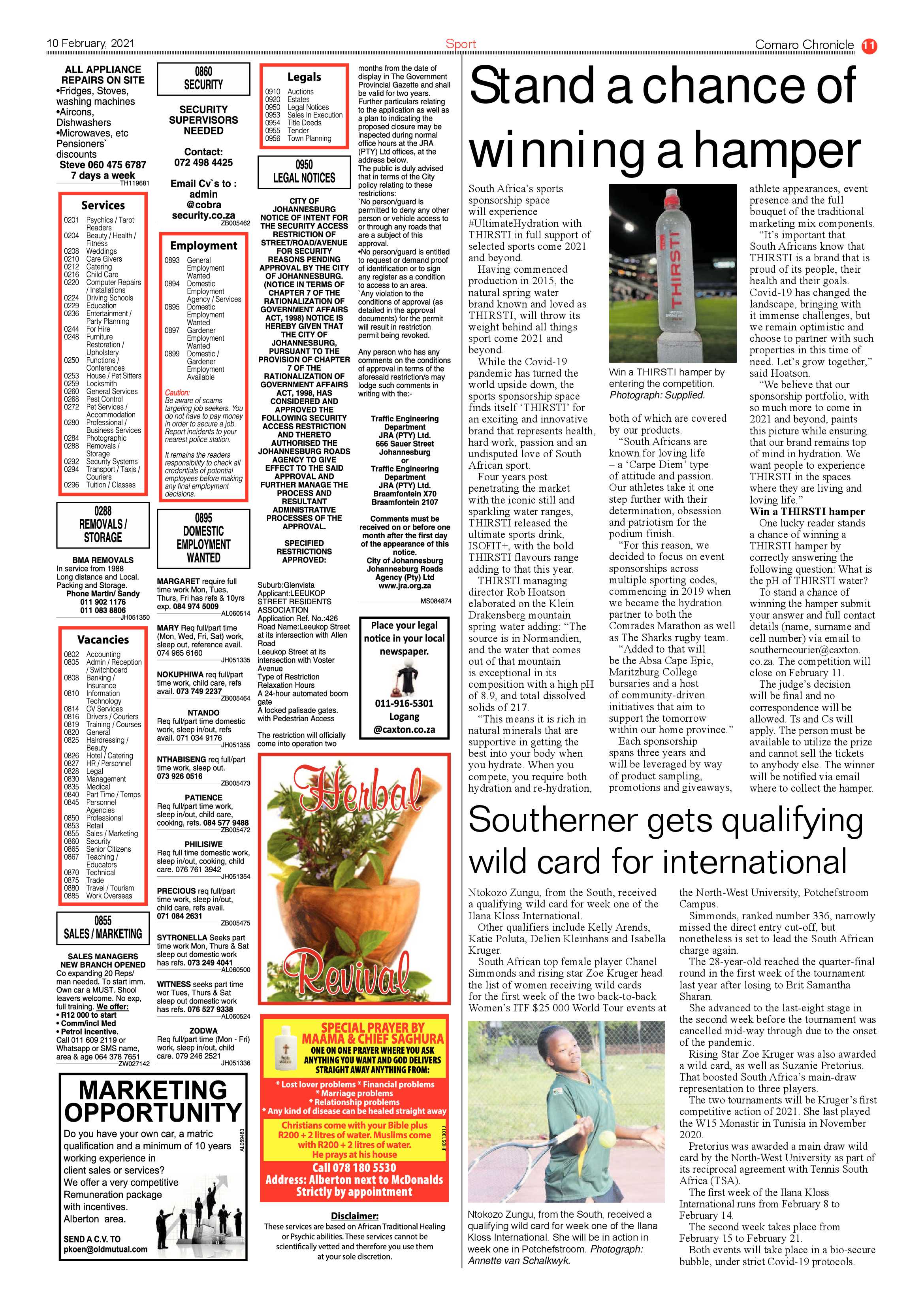 Comaro Chronicle 10 Febrauary 2021 page 11