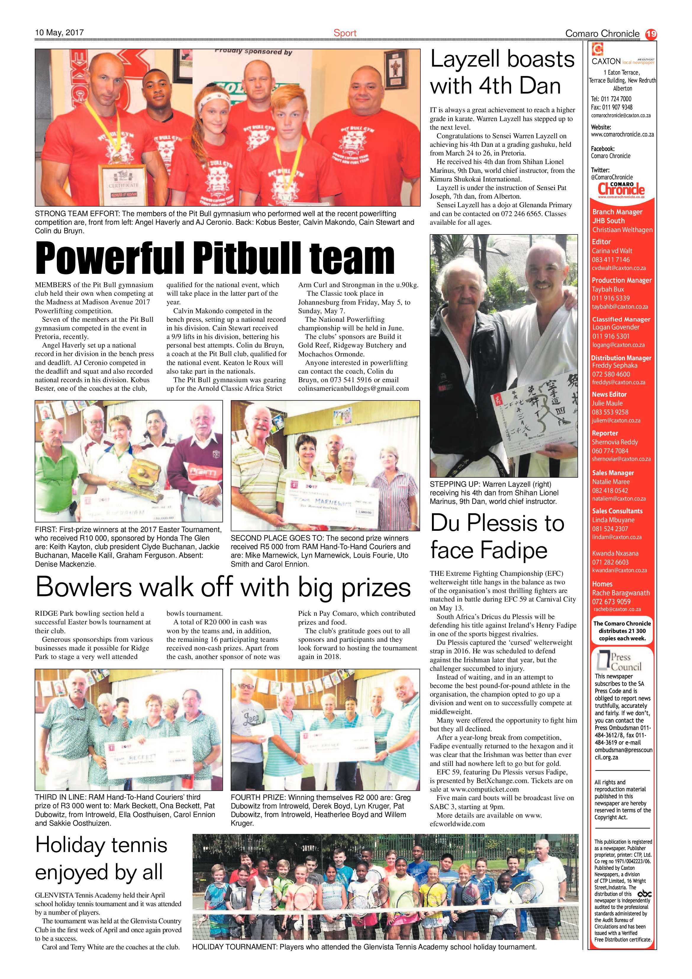 Comaro Chronicle 10 May 2017 page 19