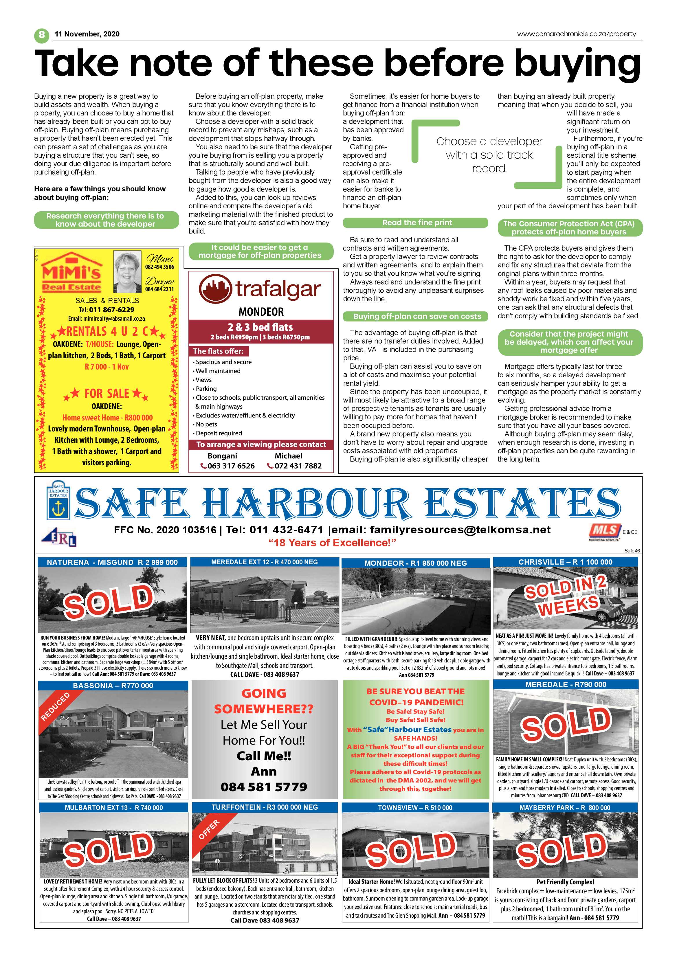 Comaro Chronicle 10 November  2020 page 8