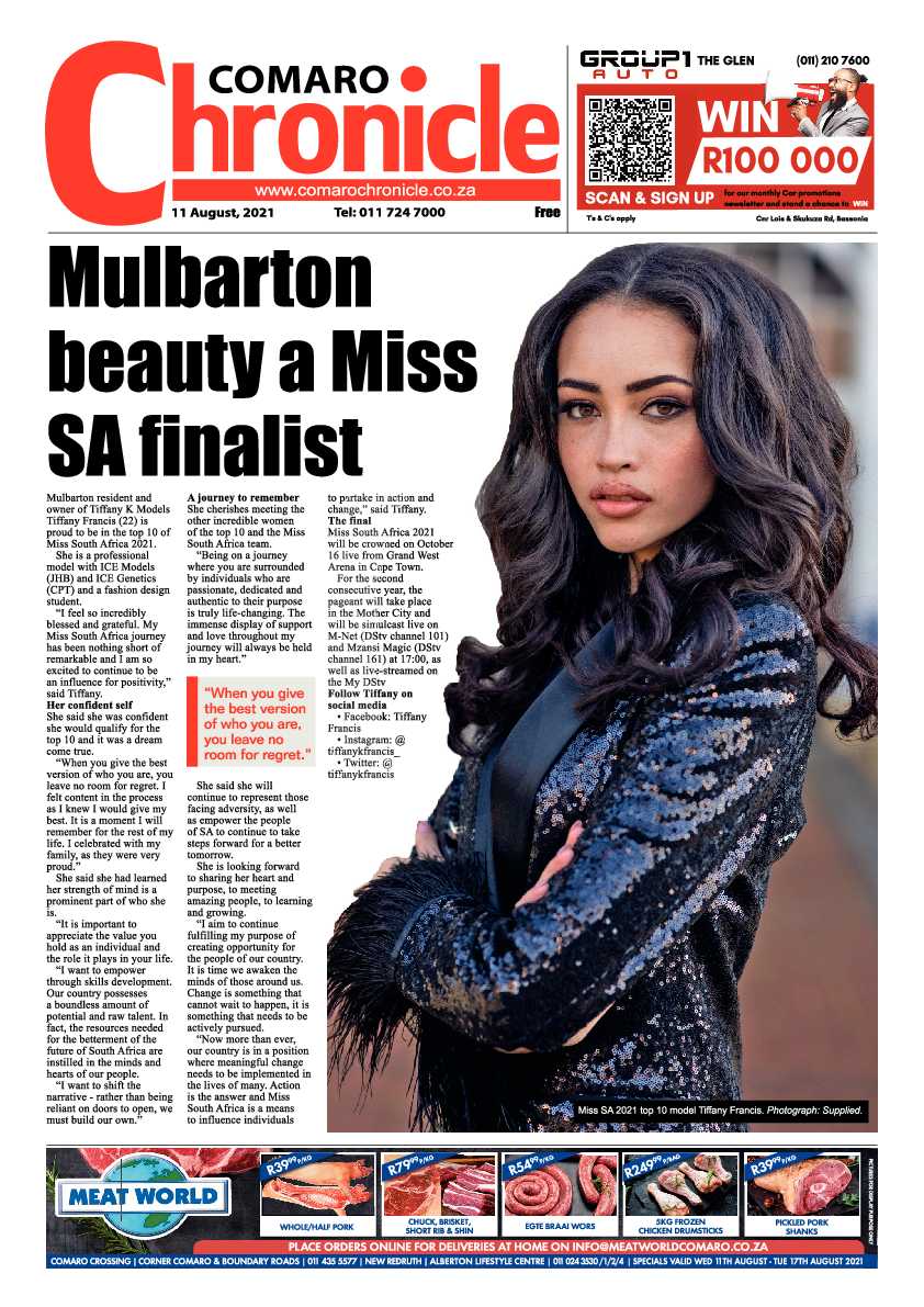 Comaro Chronicle 11 August 2021 page 1