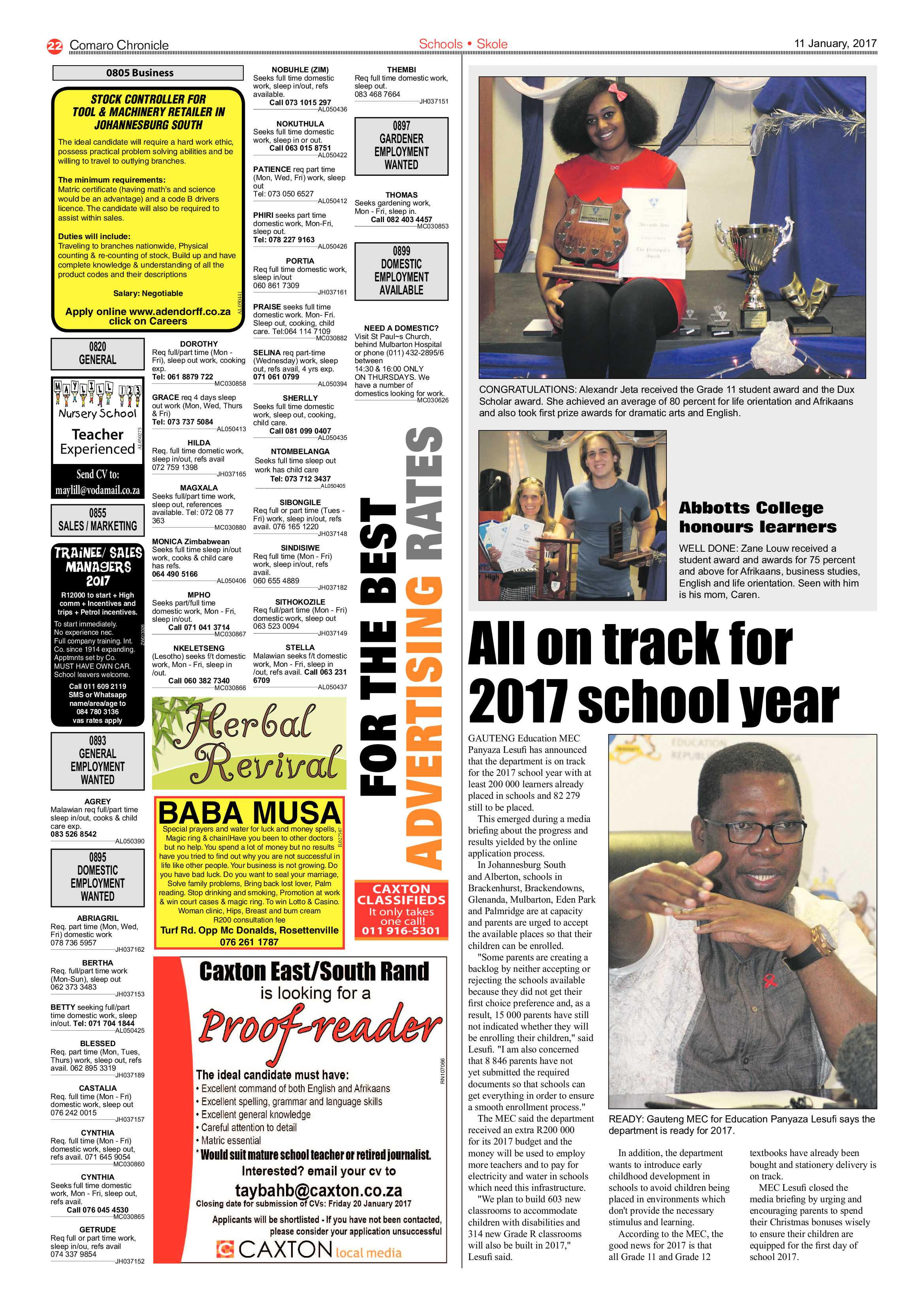 Comaro Chronicle 11 January 2017 page 22
