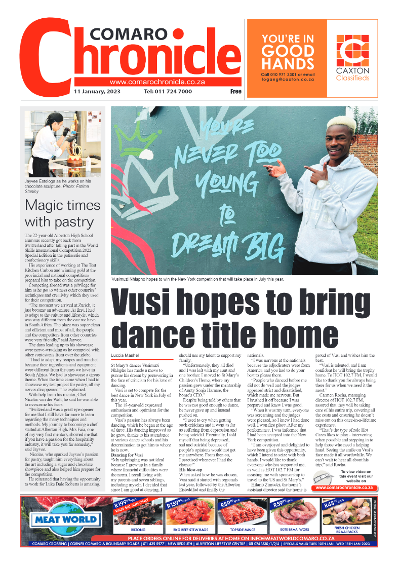 Comaro Chronicle 11 January 2023 page 1