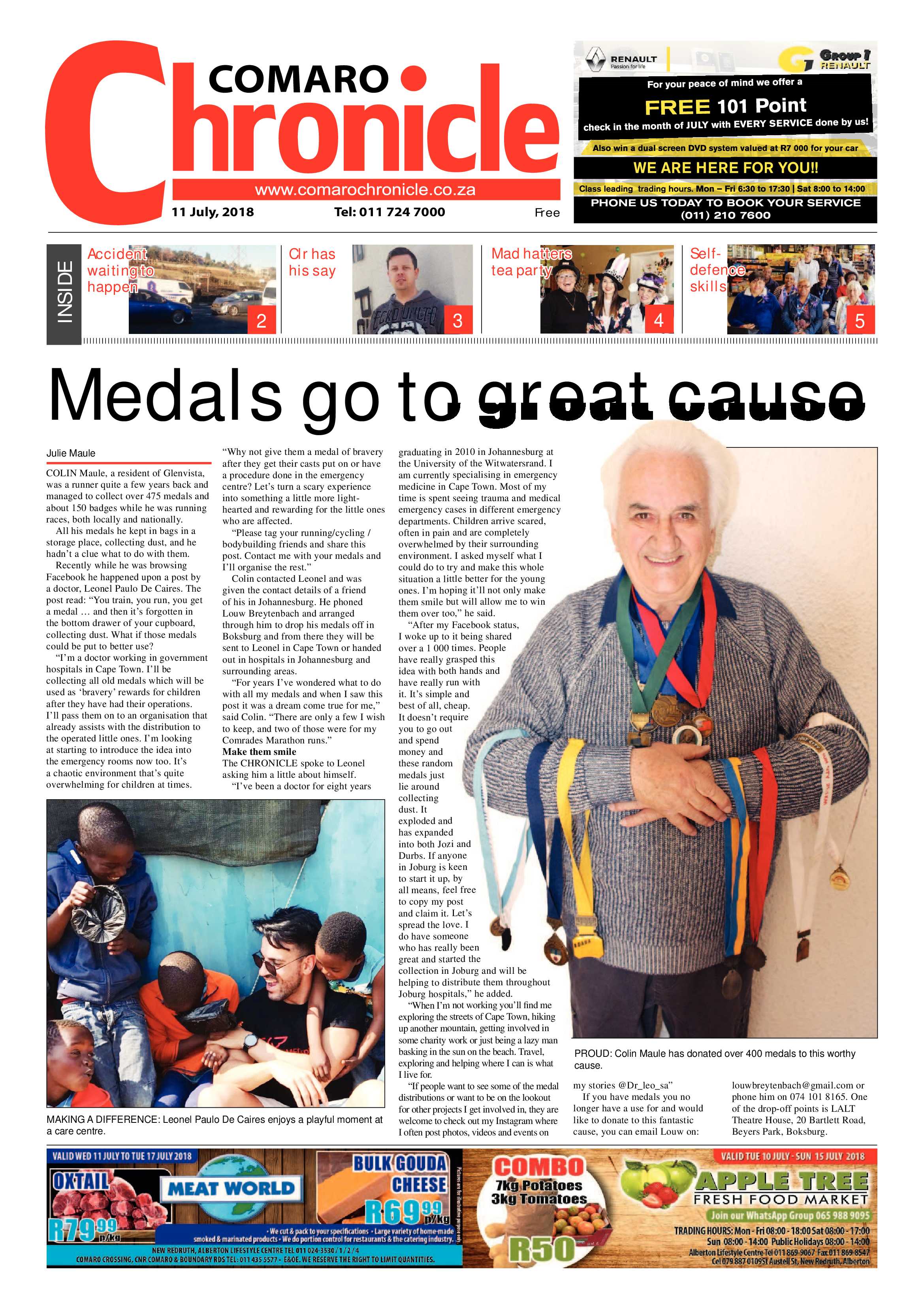 Comaro Chronicle 11 July 2018 page 1