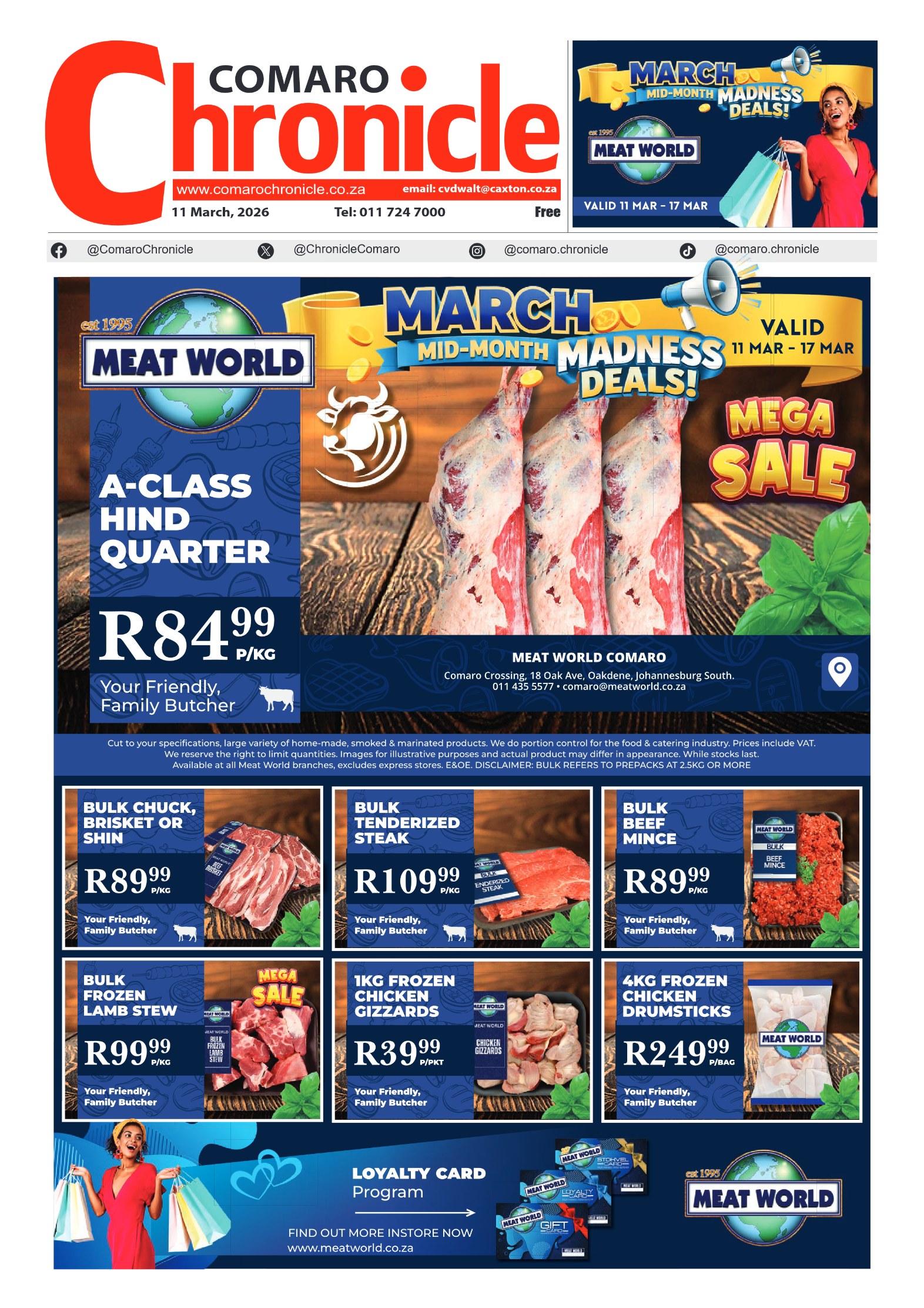 Comaro Chronicle 11 March 2026 page 1
