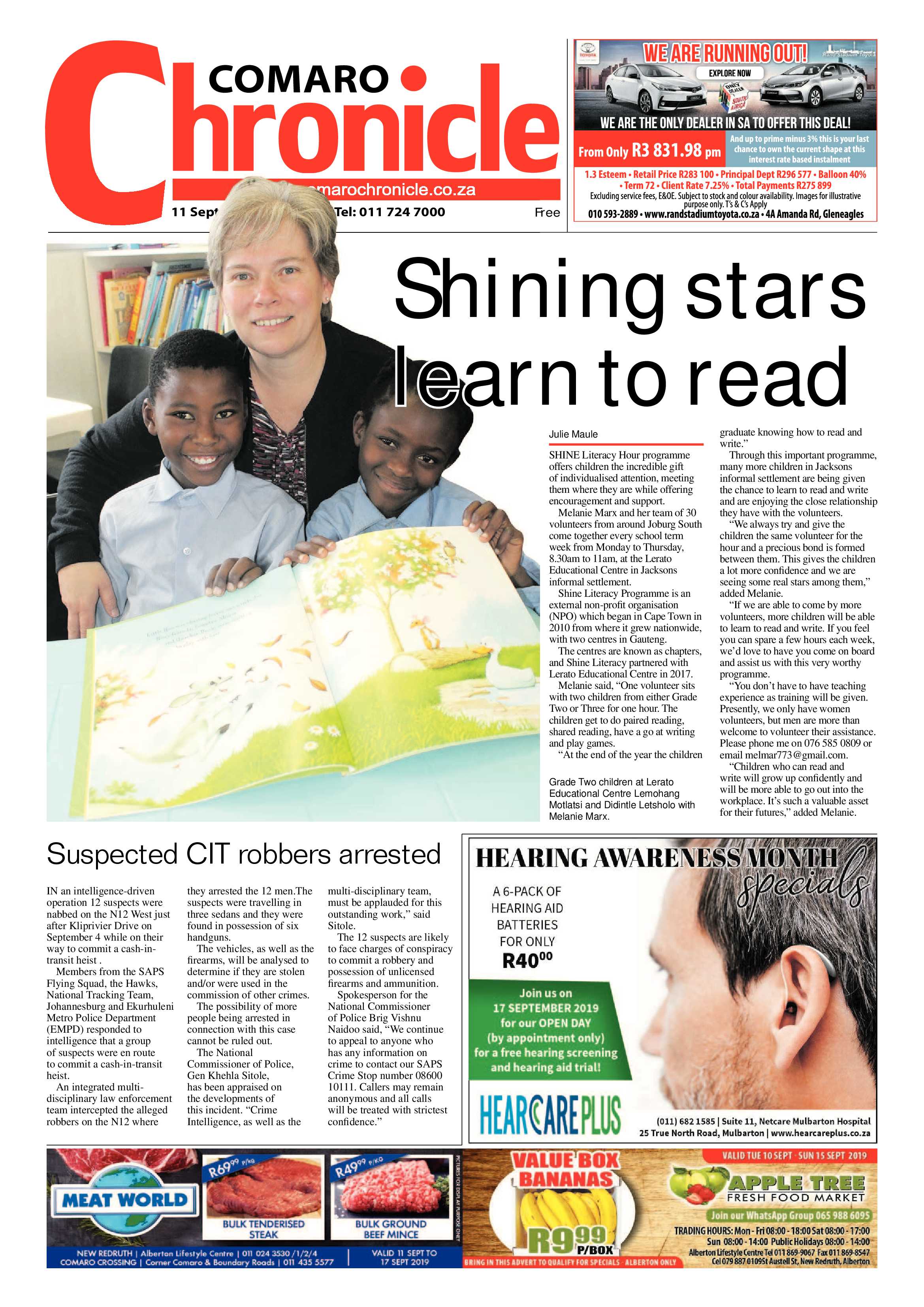 Comaro Chronicle 11 September 2019 page 1