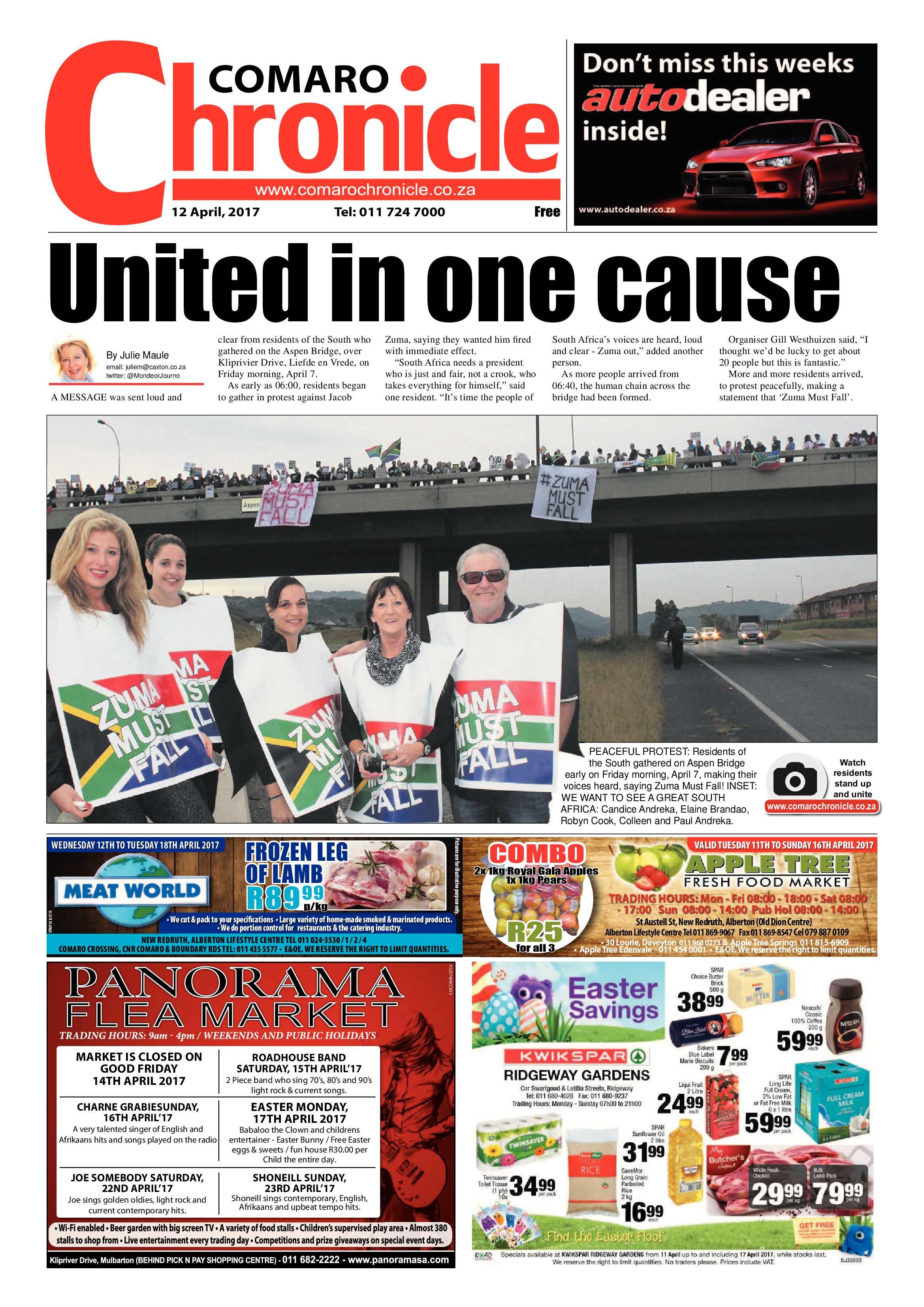 Comaro Chronicle 12 April 2017 page 1