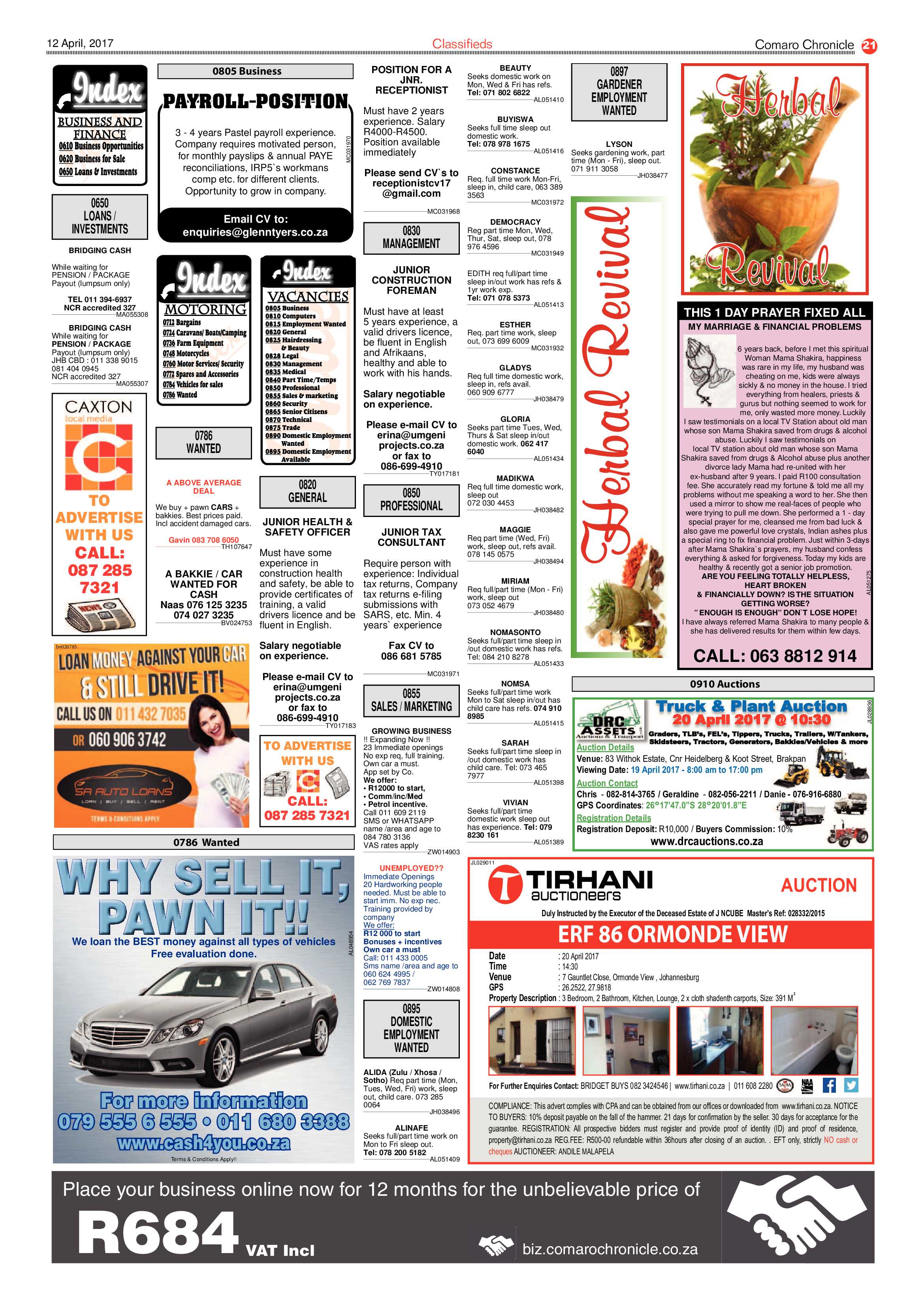 Comaro Chronicle 12 April 2017 page 21