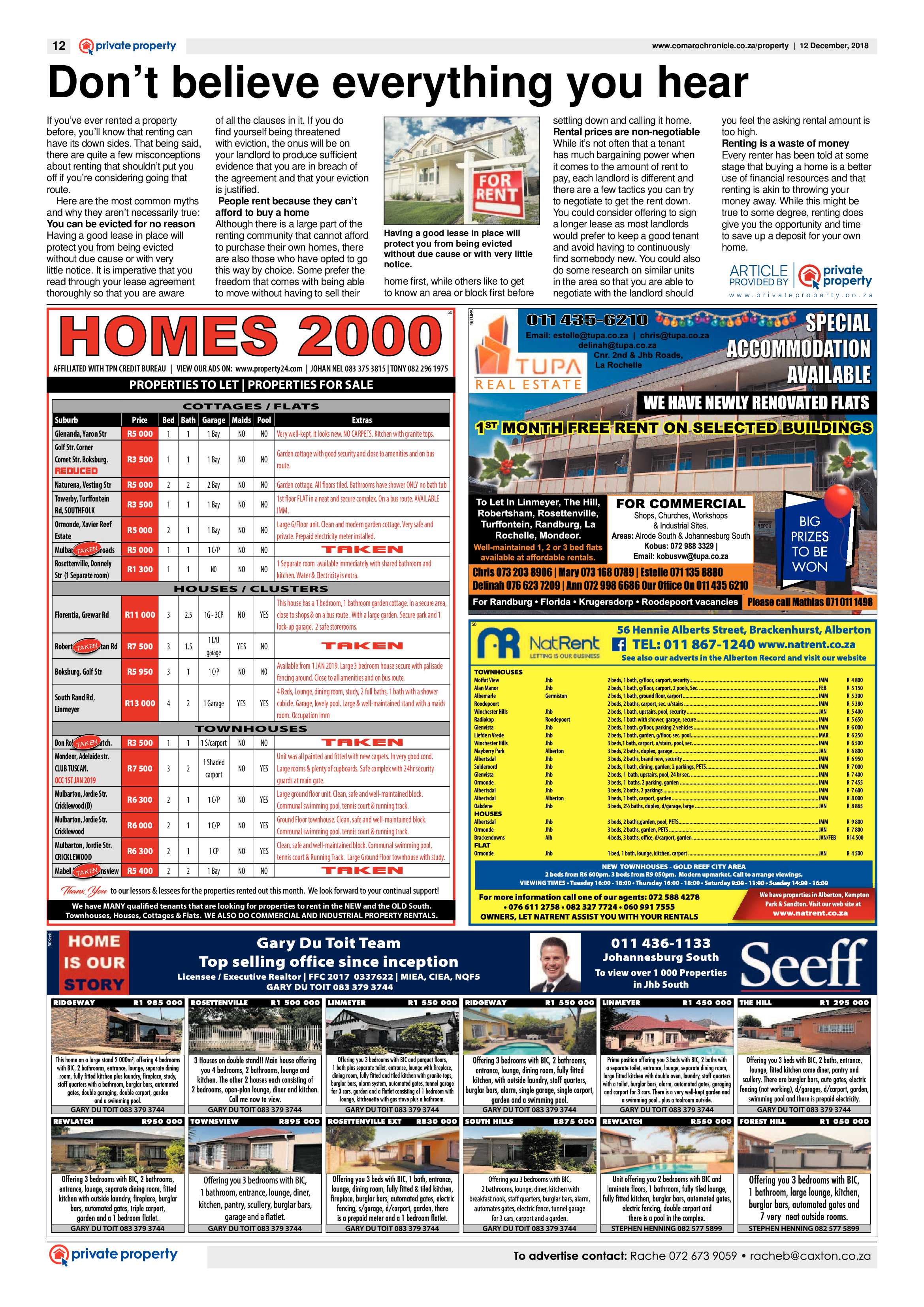 Comaro Chronicle 12 December 2018 page 12