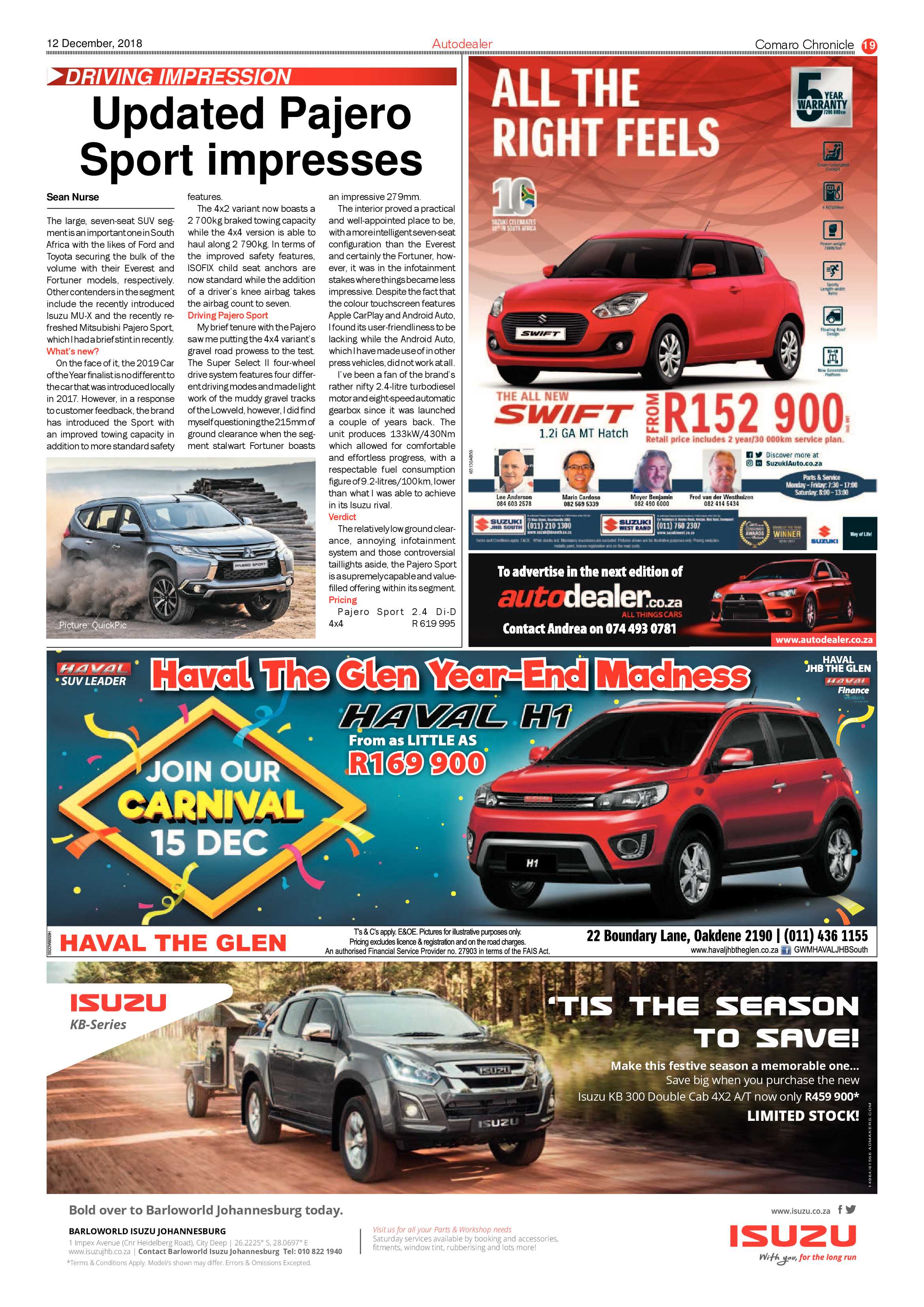 Comaro Chronicle 12 December 2018 page 19