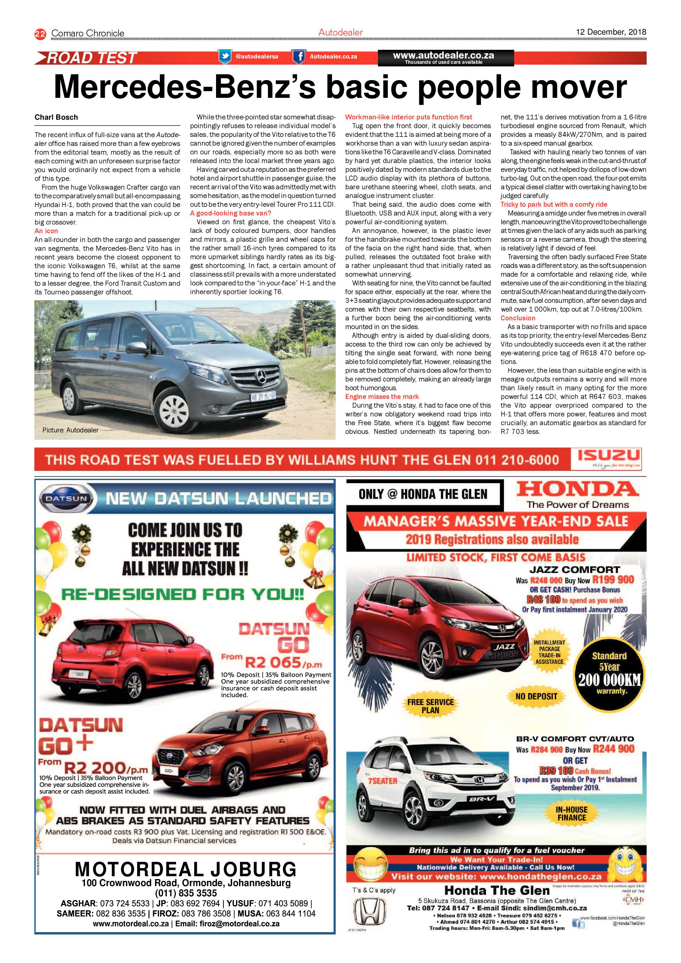 Comaro Chronicle 12 December 2018 page 22