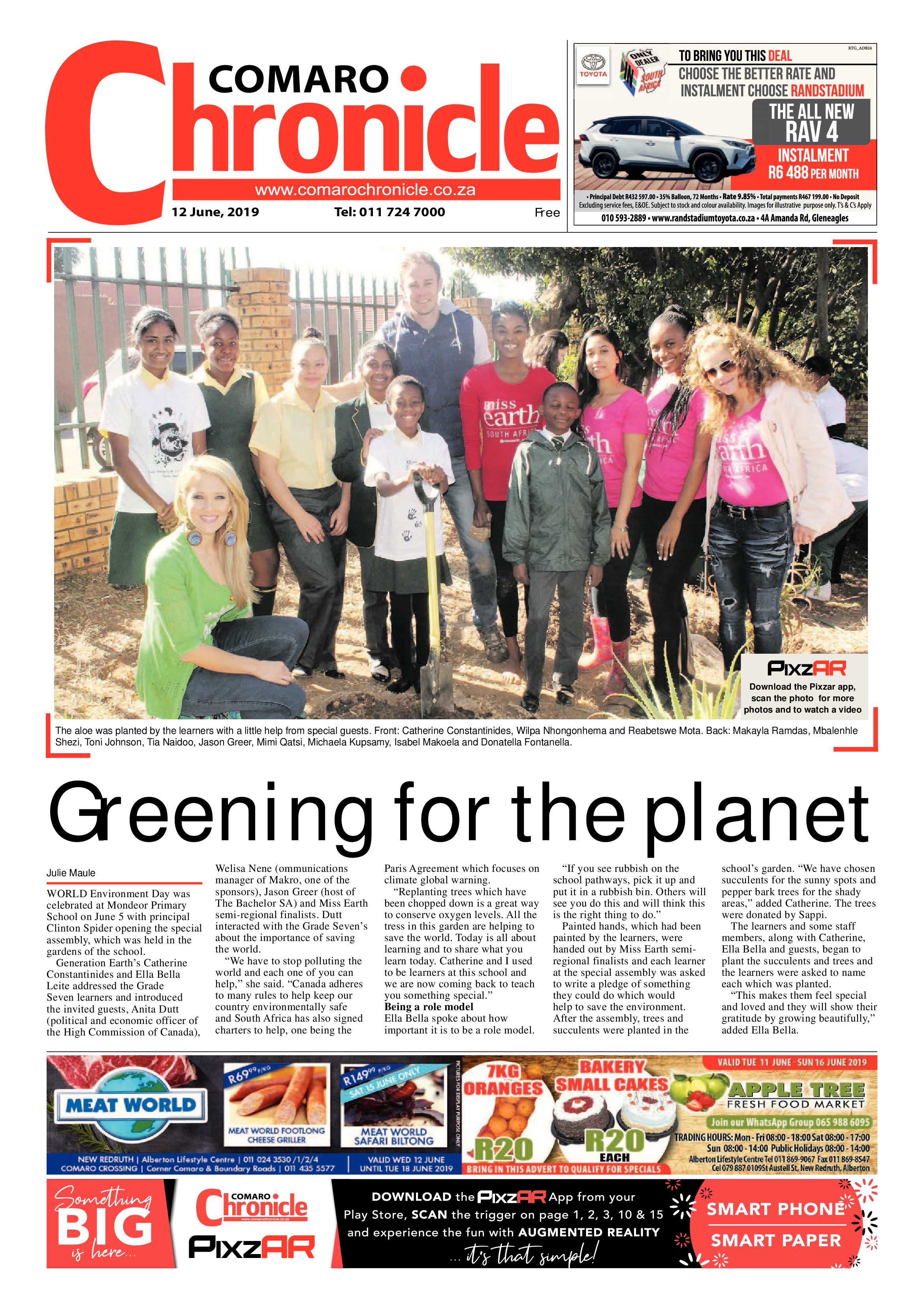 Comaro Chronicle 12 June 2019 page 1
