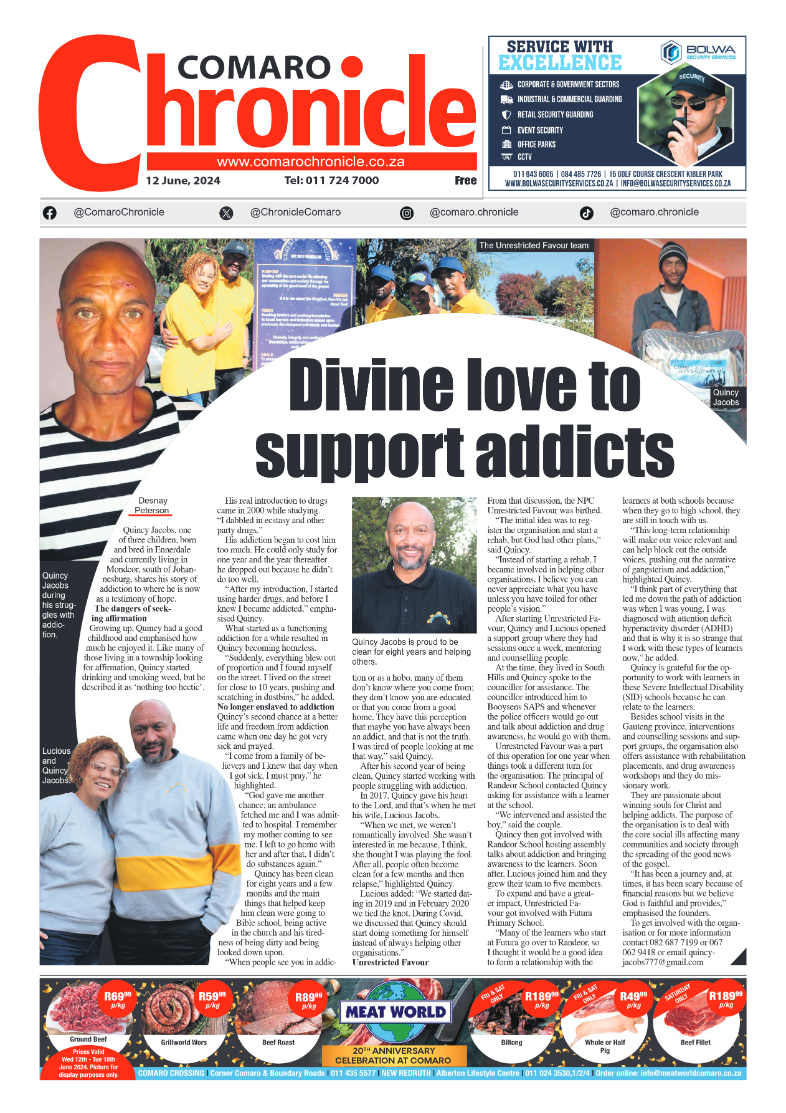 Comaro Chronicle 12 June 2024 page 1