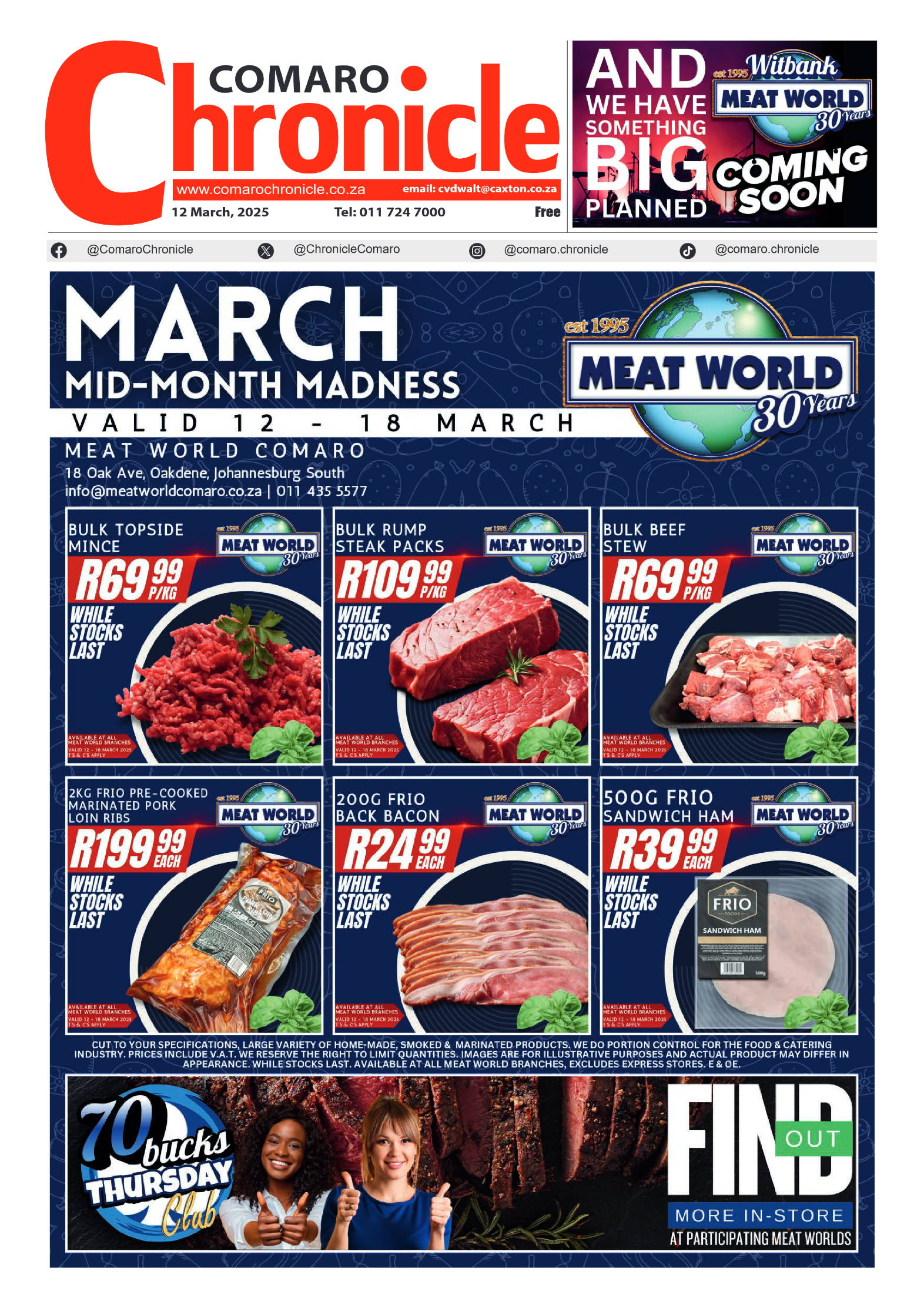 Comaro Chronicle 12 March 2025 page 1