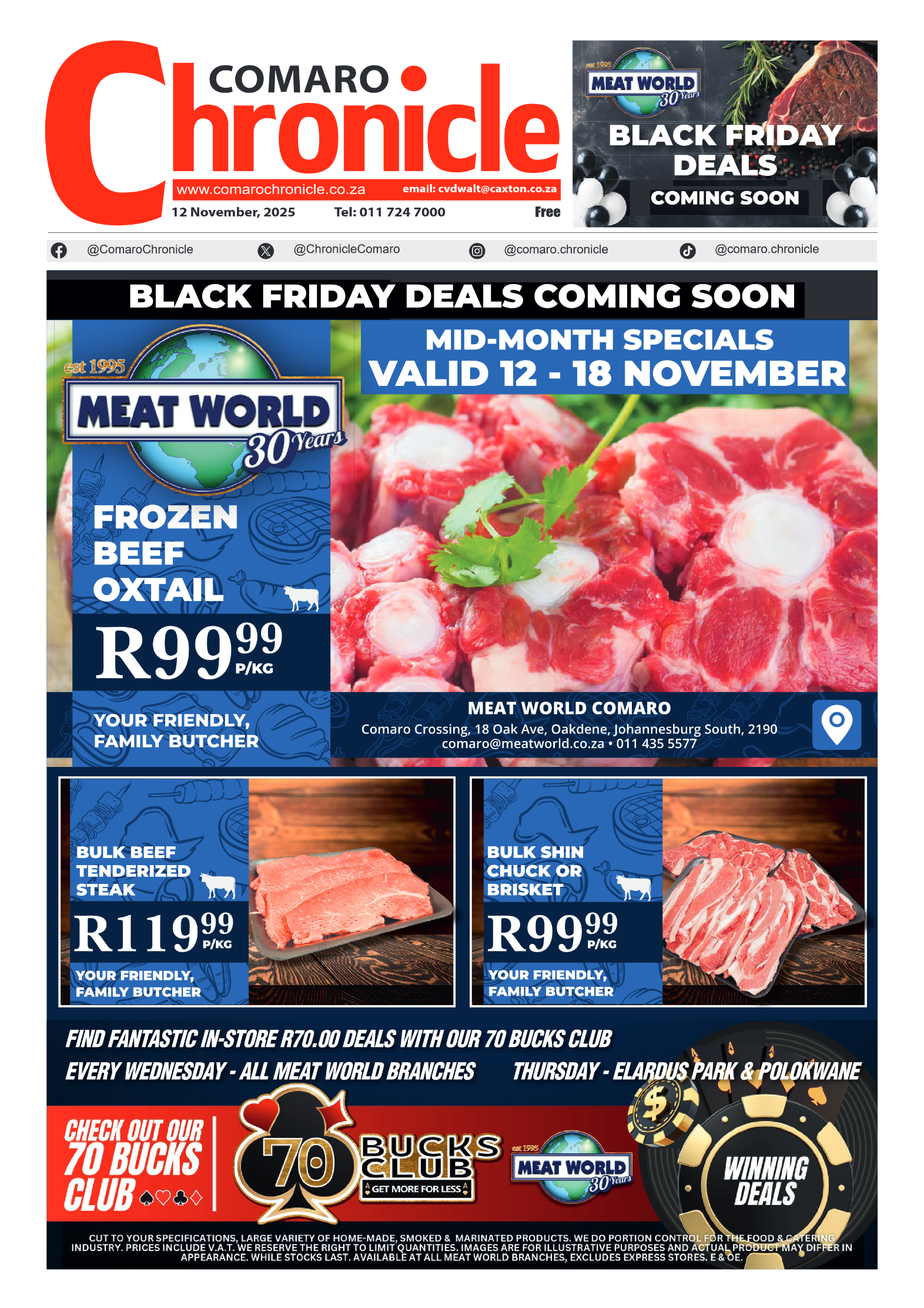 Comaro Chronicle 12 November 2025 page 1