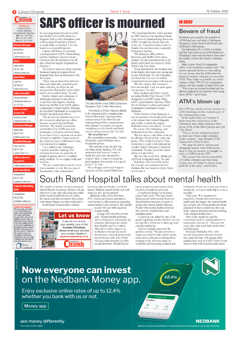 Comaro Chronicle 12 October 2022 page 2