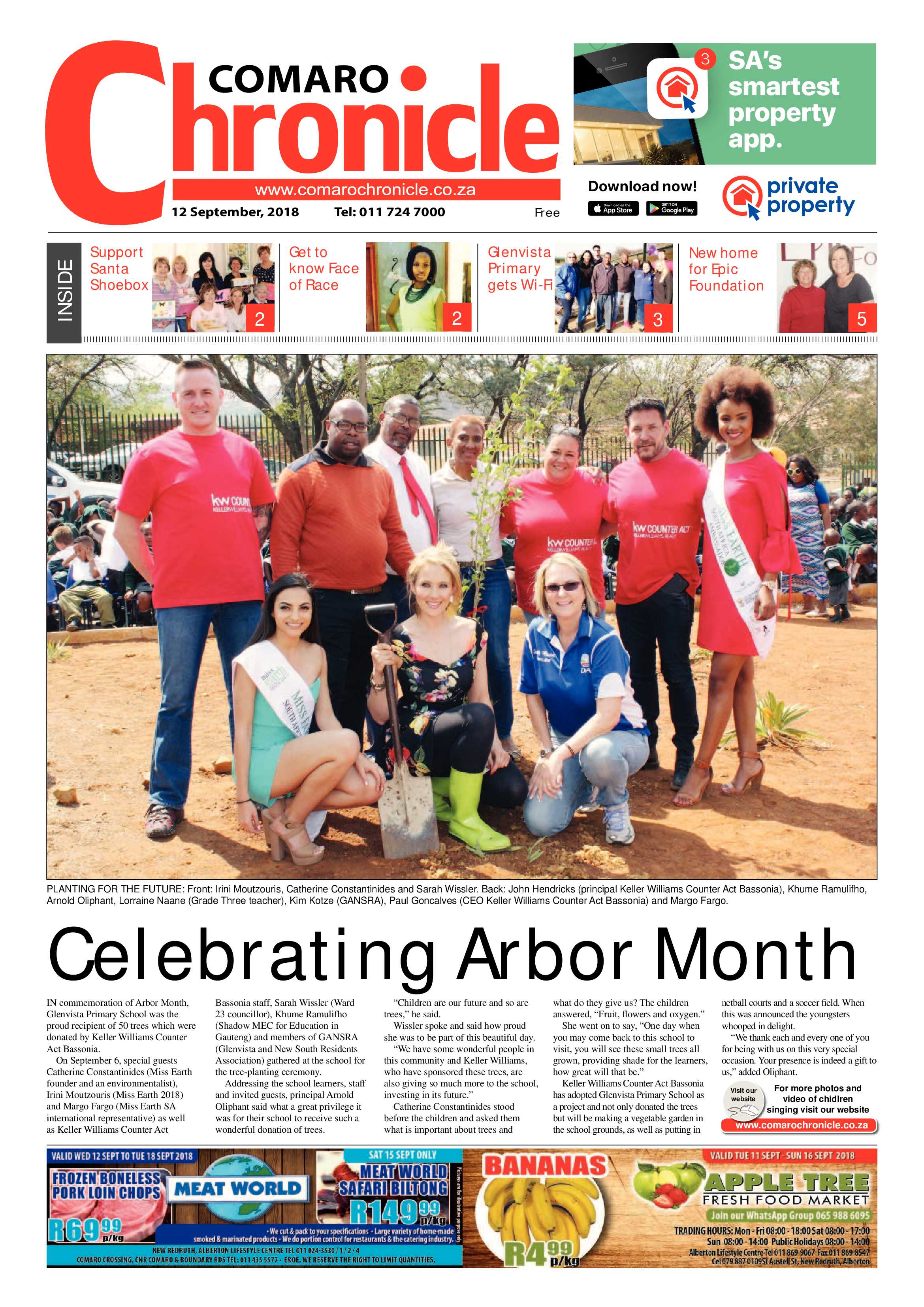 Comaro Chronicle 12 September 2018 page 1