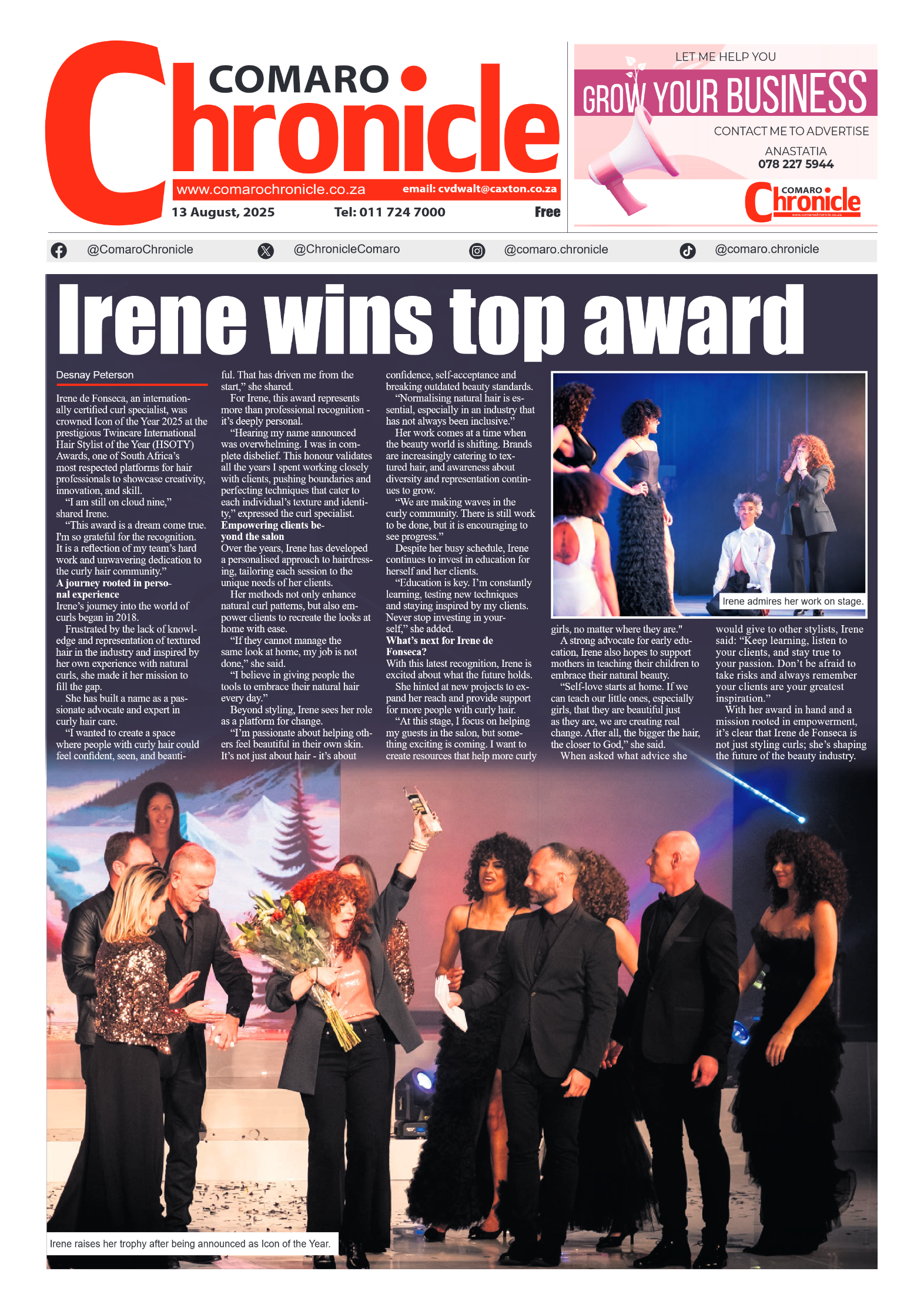 Comaro Chronicle 13 August 2025 page 3