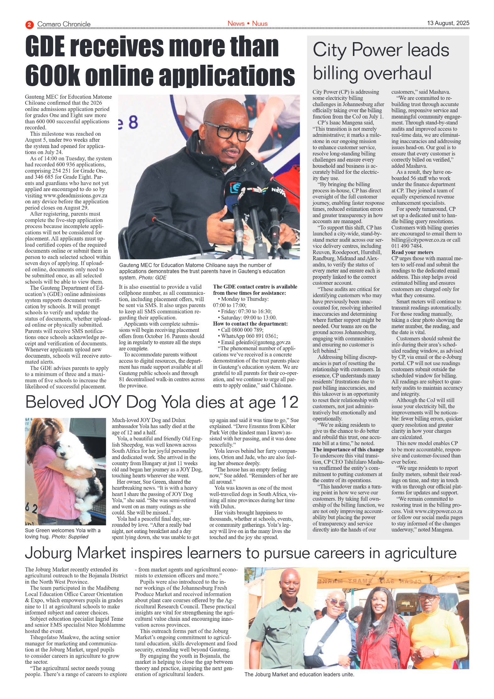 Comaro Chronicle 13 August 2025 page 4