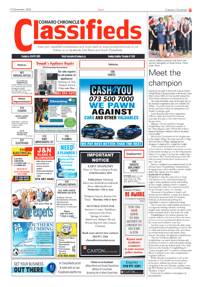 Comaro Chronicle 13 December 2023 page 11