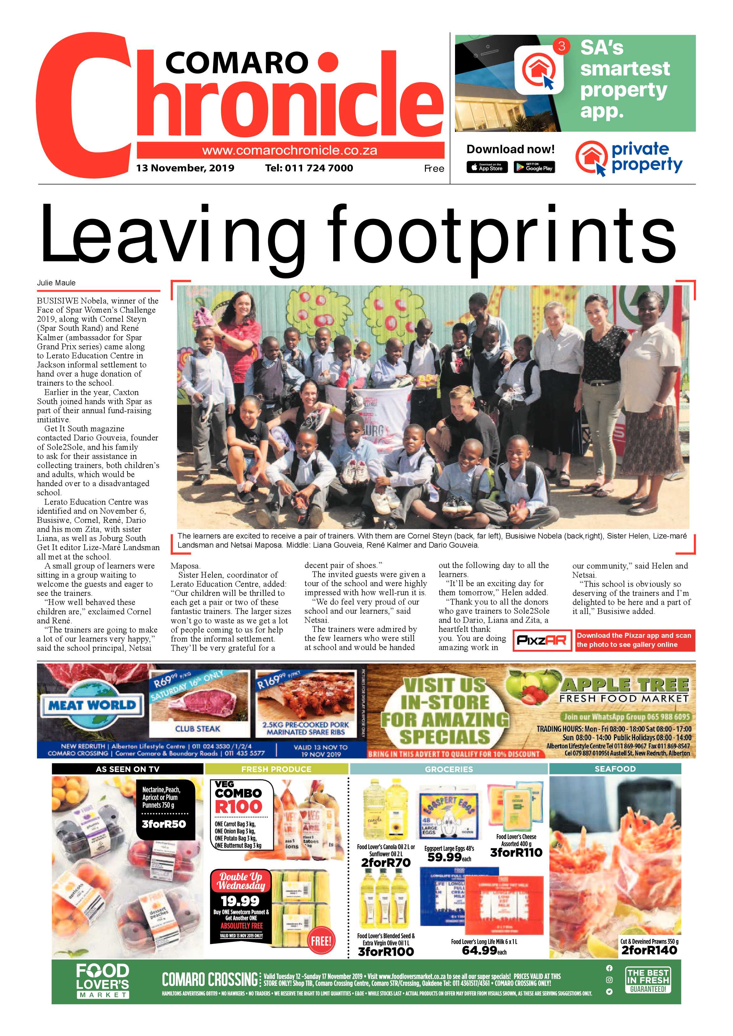 Comaro Chronicle 13 November 2019 page 1