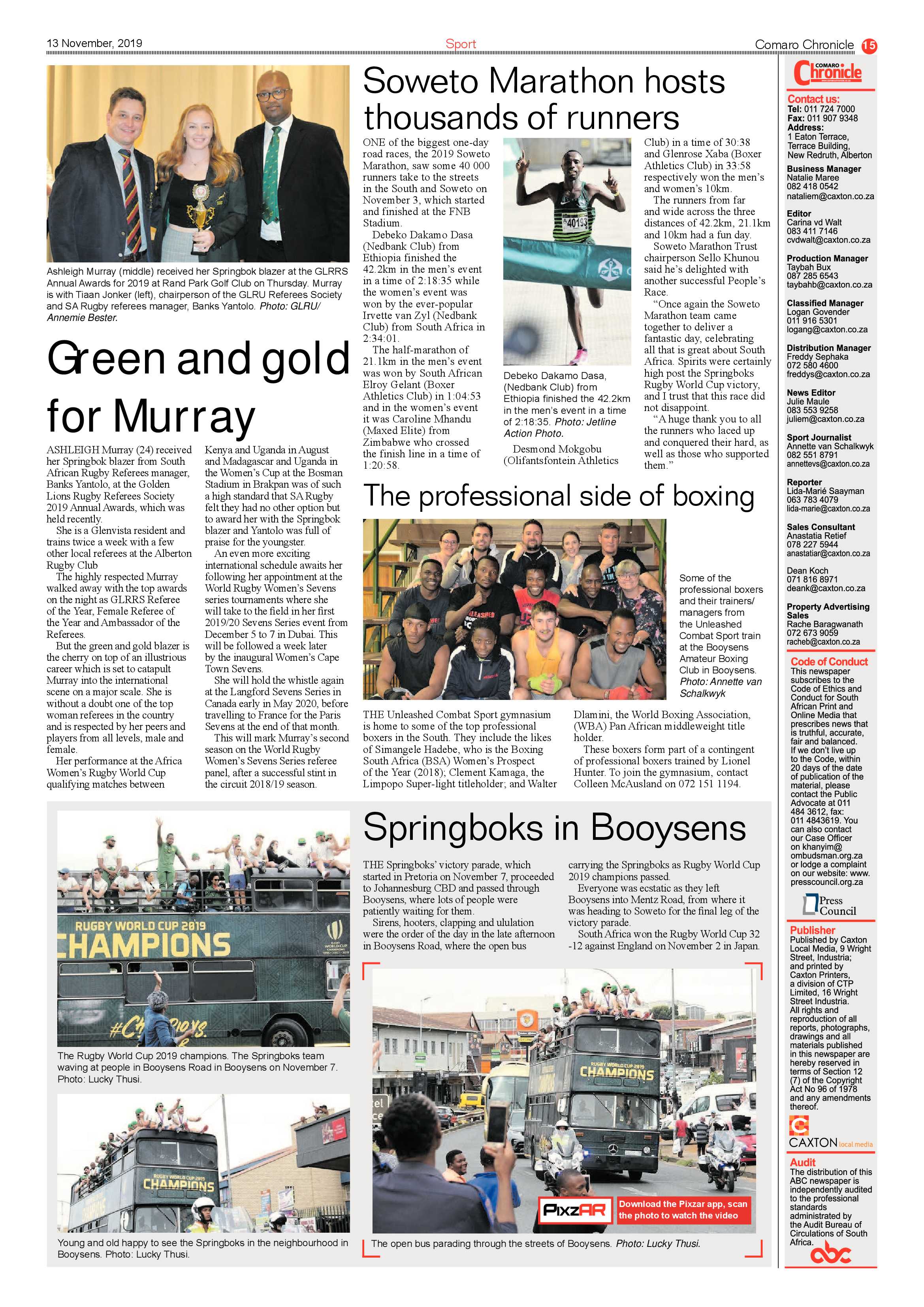 Comaro Chronicle 13 November 2019 page 15