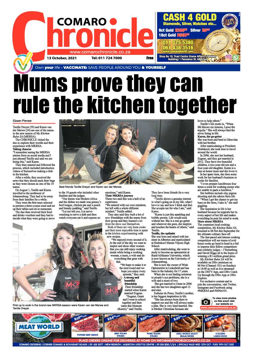 Comaro Chronicle 13 October 2021 page 1