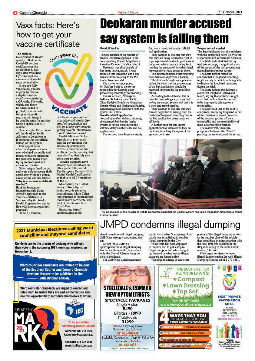 Comaro Chronicle 13 October 2021 page 2
