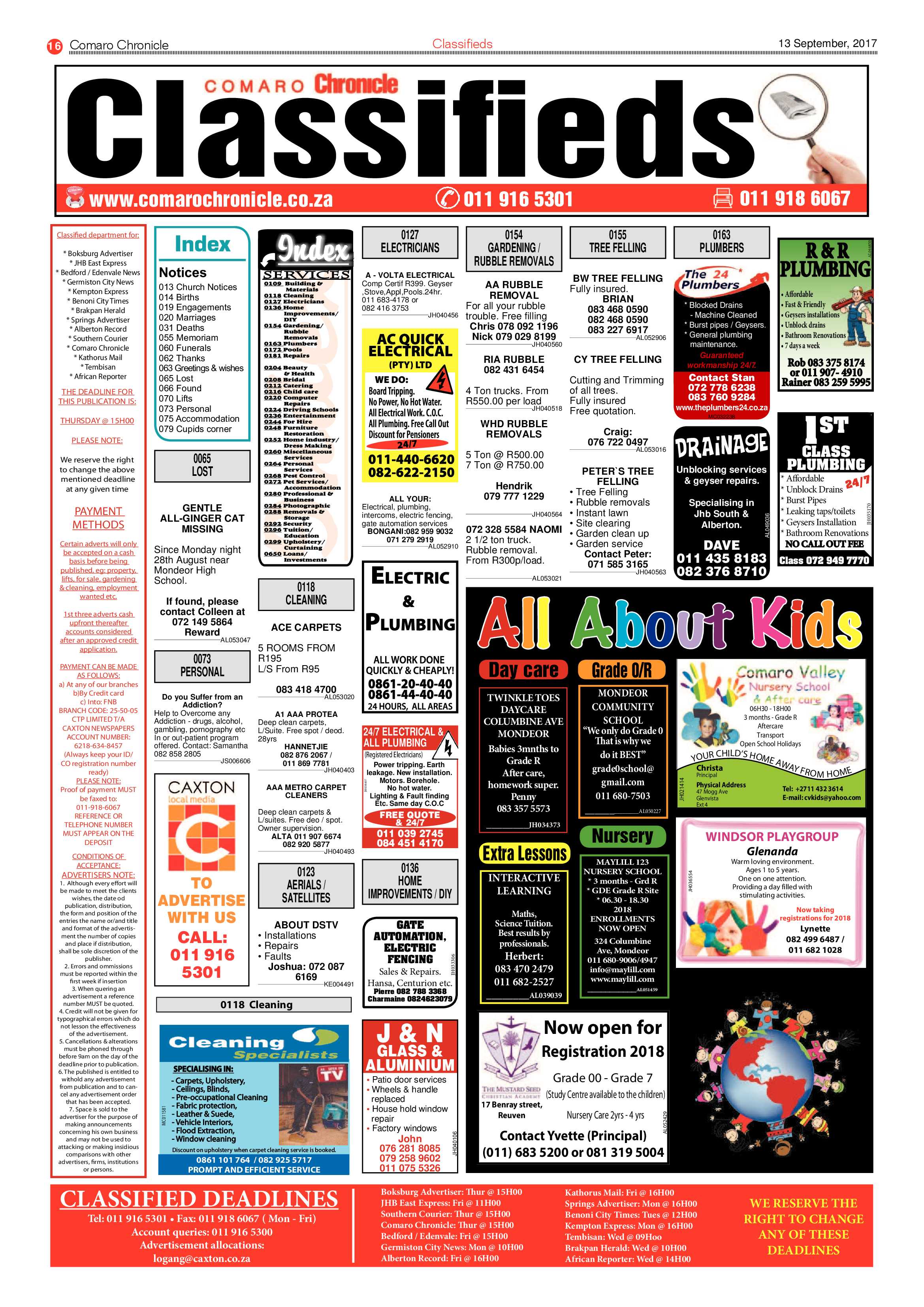 Comaro Chronicle 13 September 2017 page 16