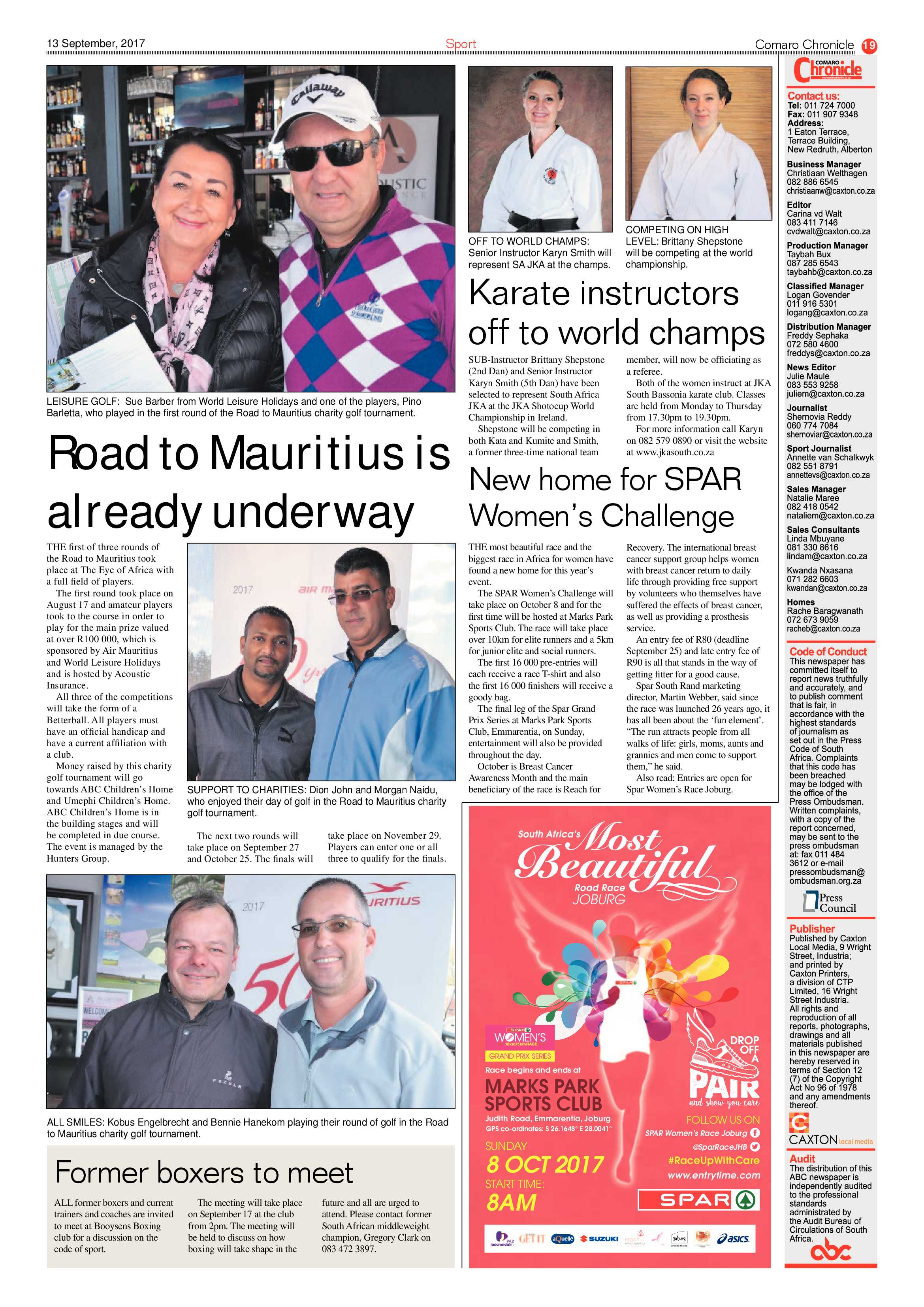 Comaro Chronicle 13 September 2017 page 19