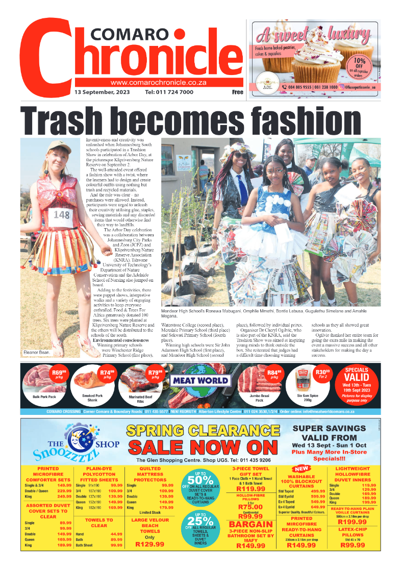Comaro Chronicle 13 September 2023 page 1
