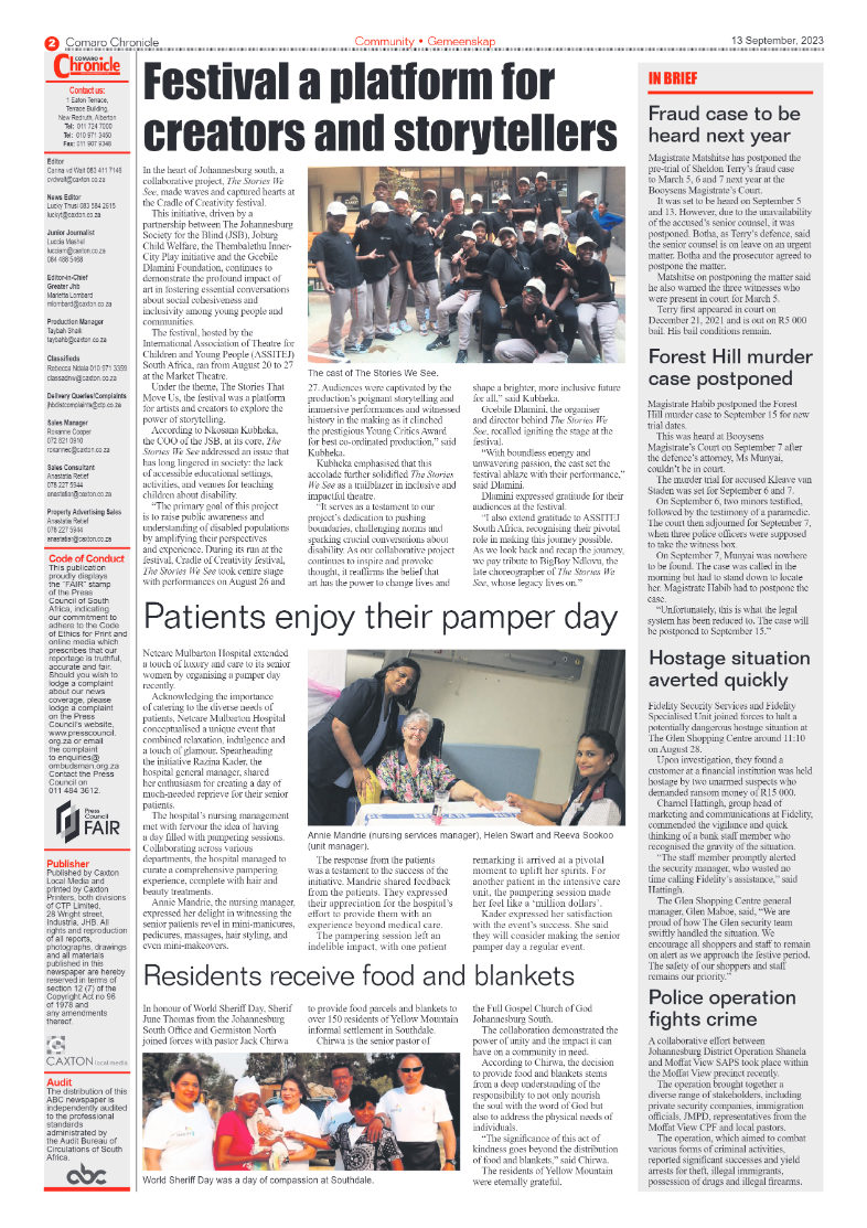 Comaro Chronicle 13 September 2023 page 2