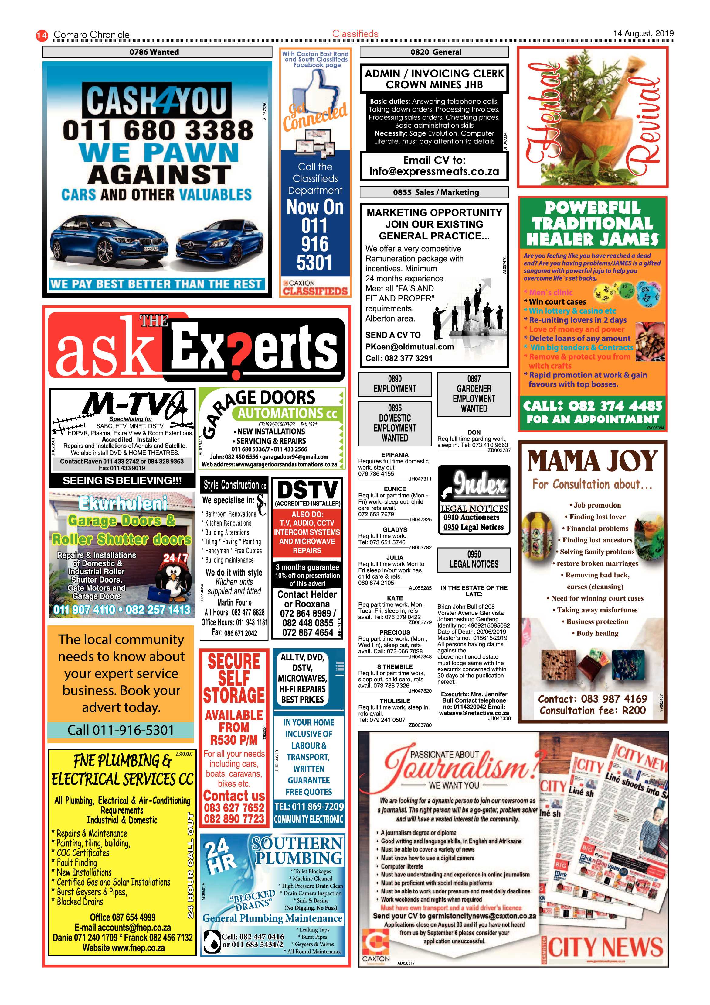 Comaro Chronicle 14 August 2019 page 14
