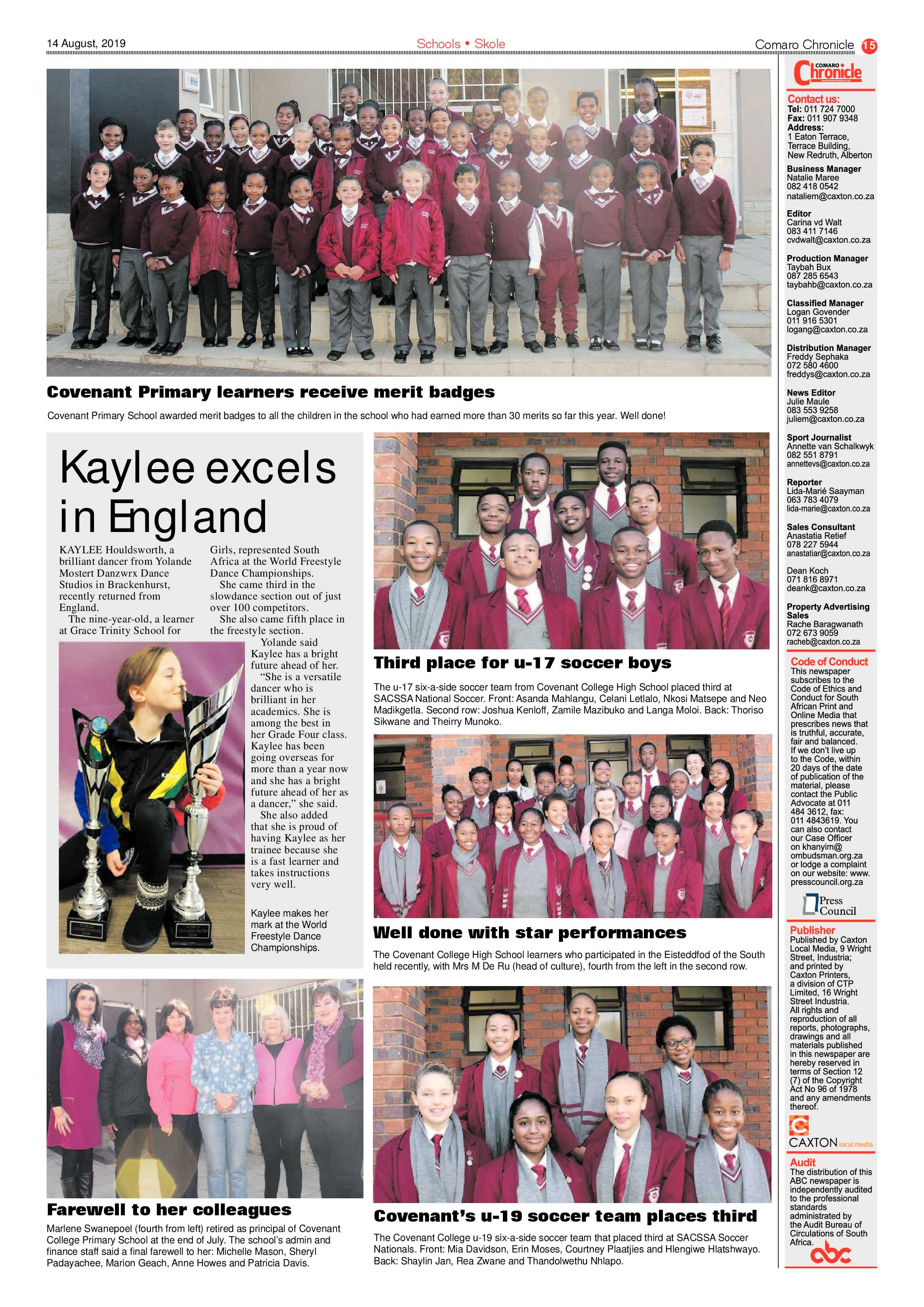 Comaro Chronicle 14 August 2019 page 15