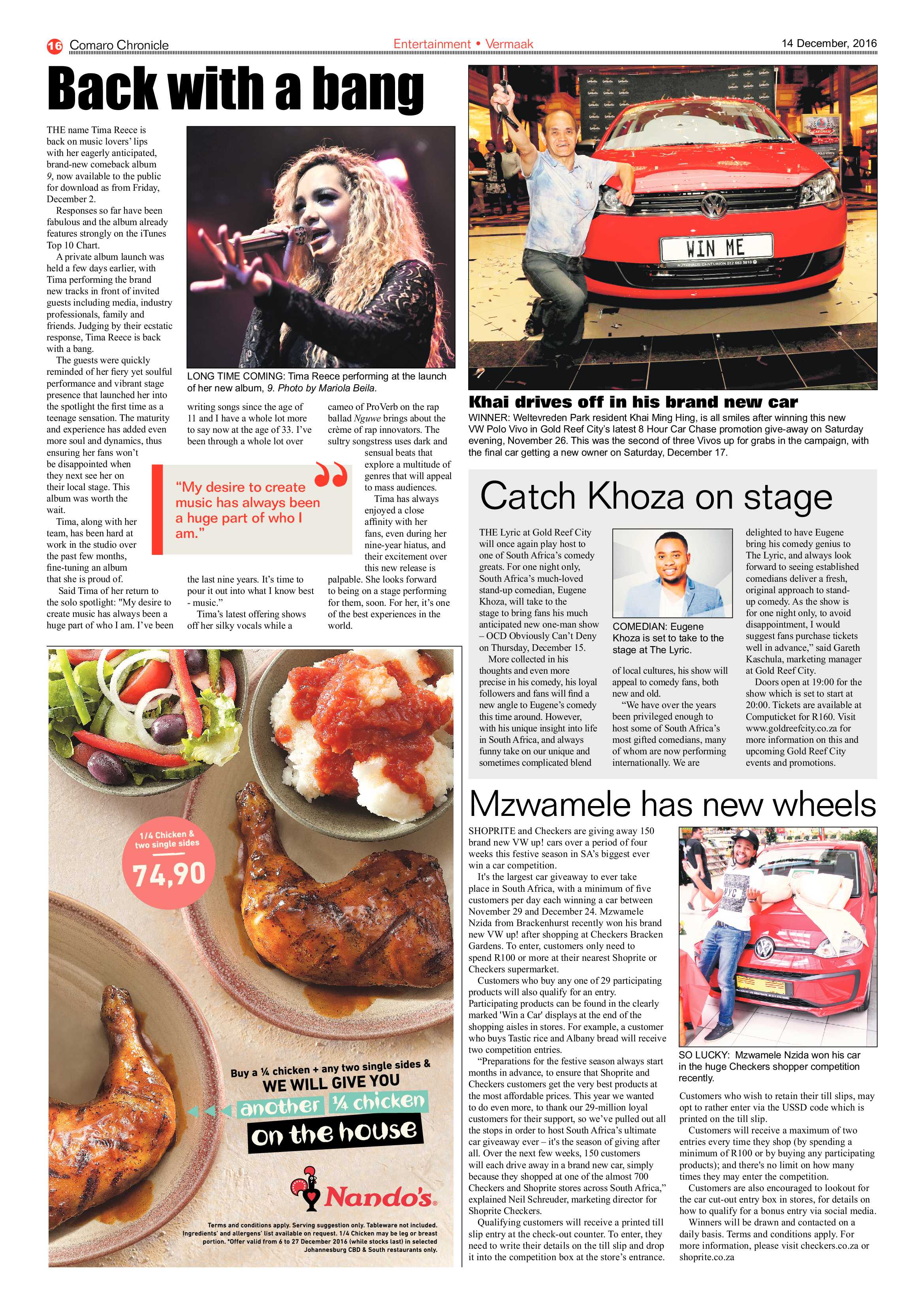 Comaro Chronicle 14 December 2016 page 16