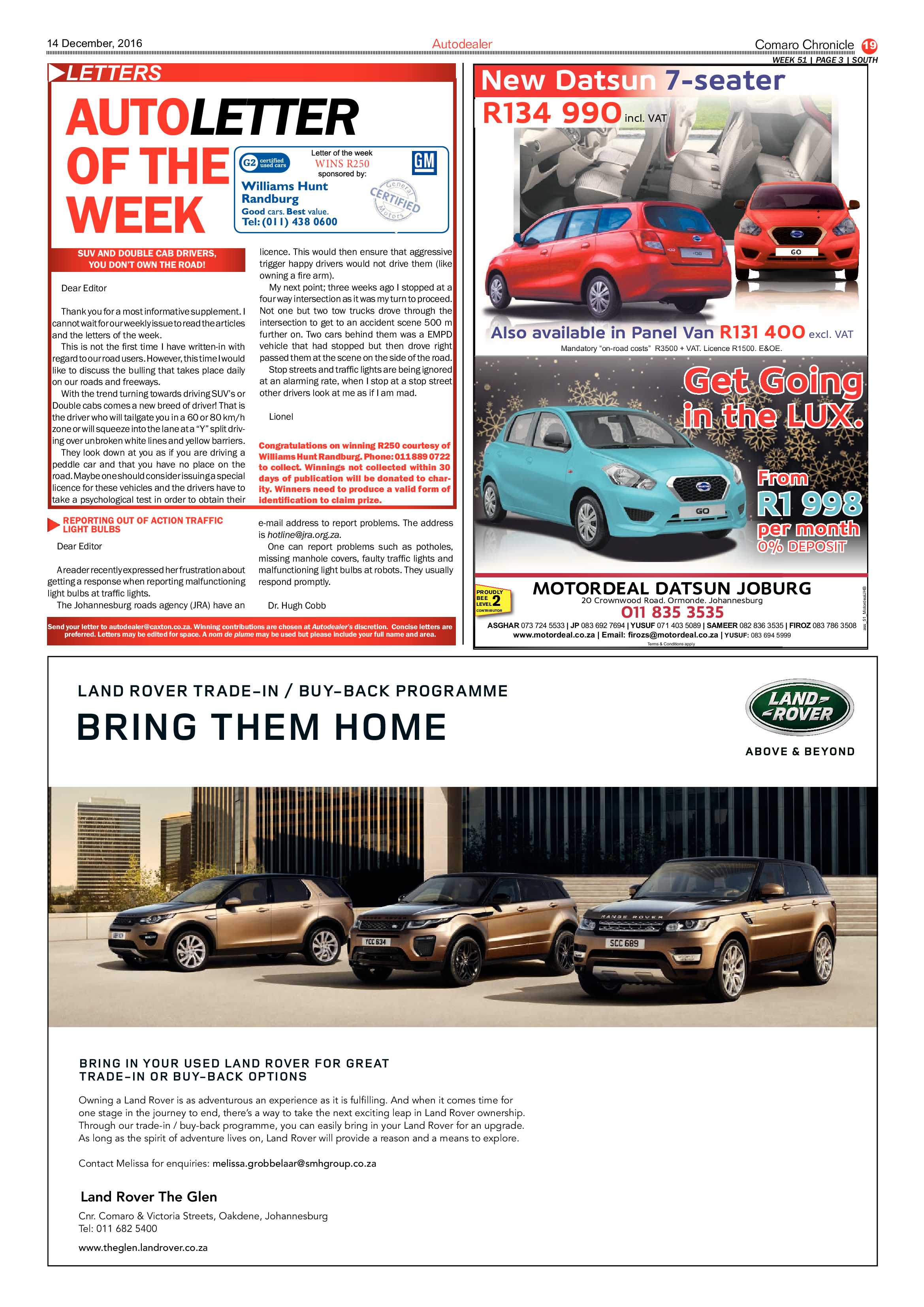 Comaro Chronicle 14 December 2016 page 19