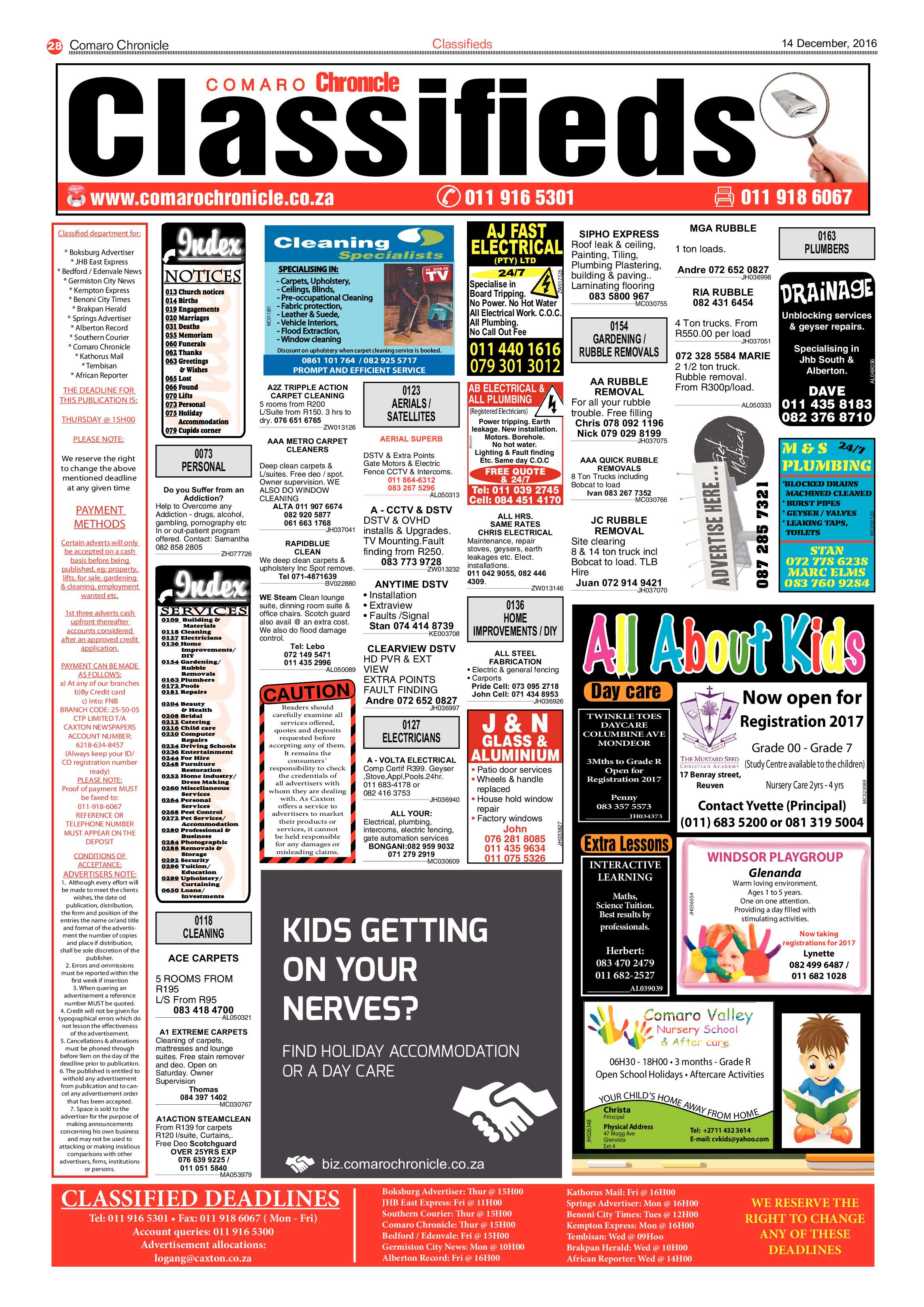 Comaro Chronicle 14 December 2016 page 28