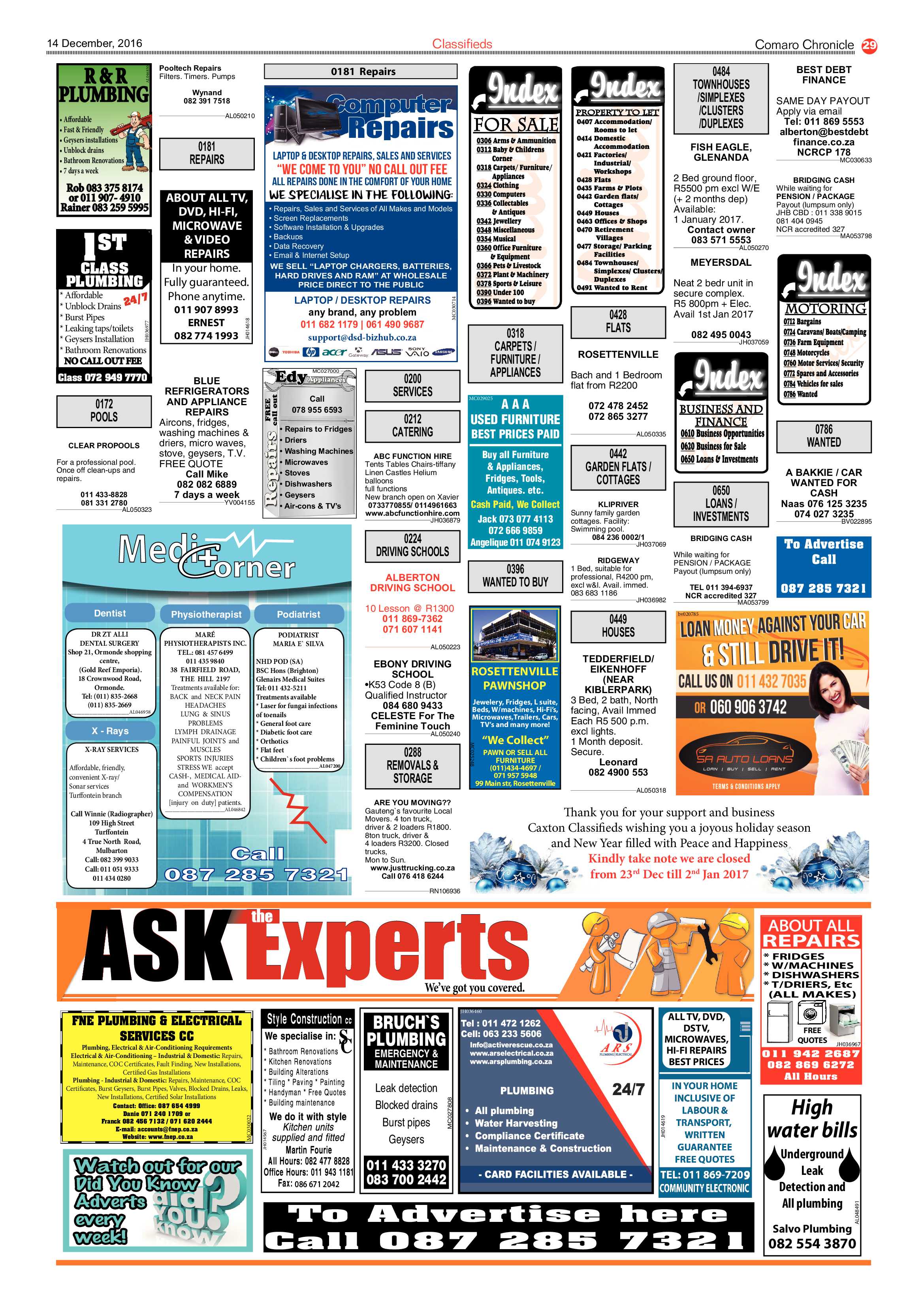 Comaro Chronicle 14 December 2016 page 29