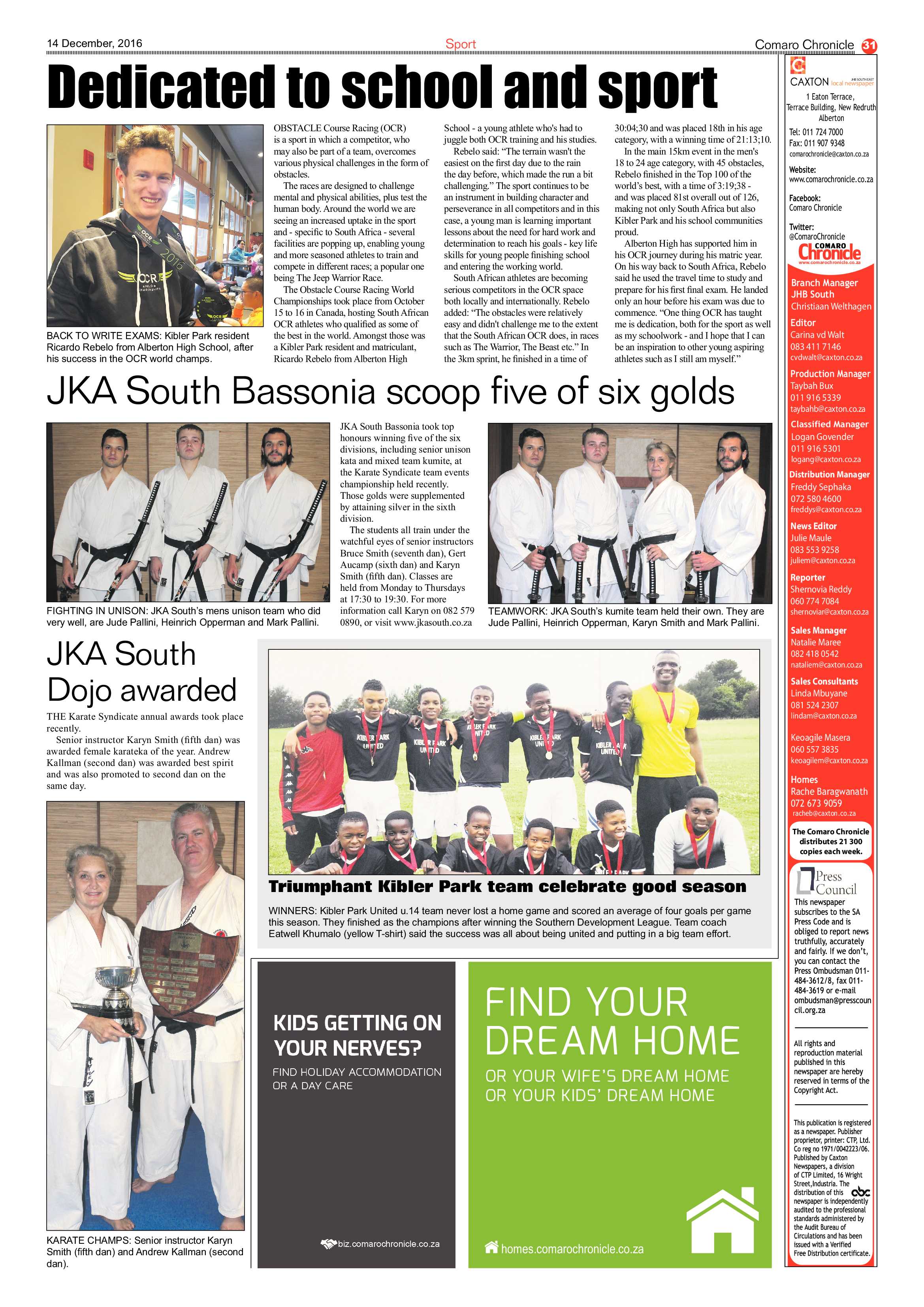 Comaro Chronicle 14 December 2016 page 31