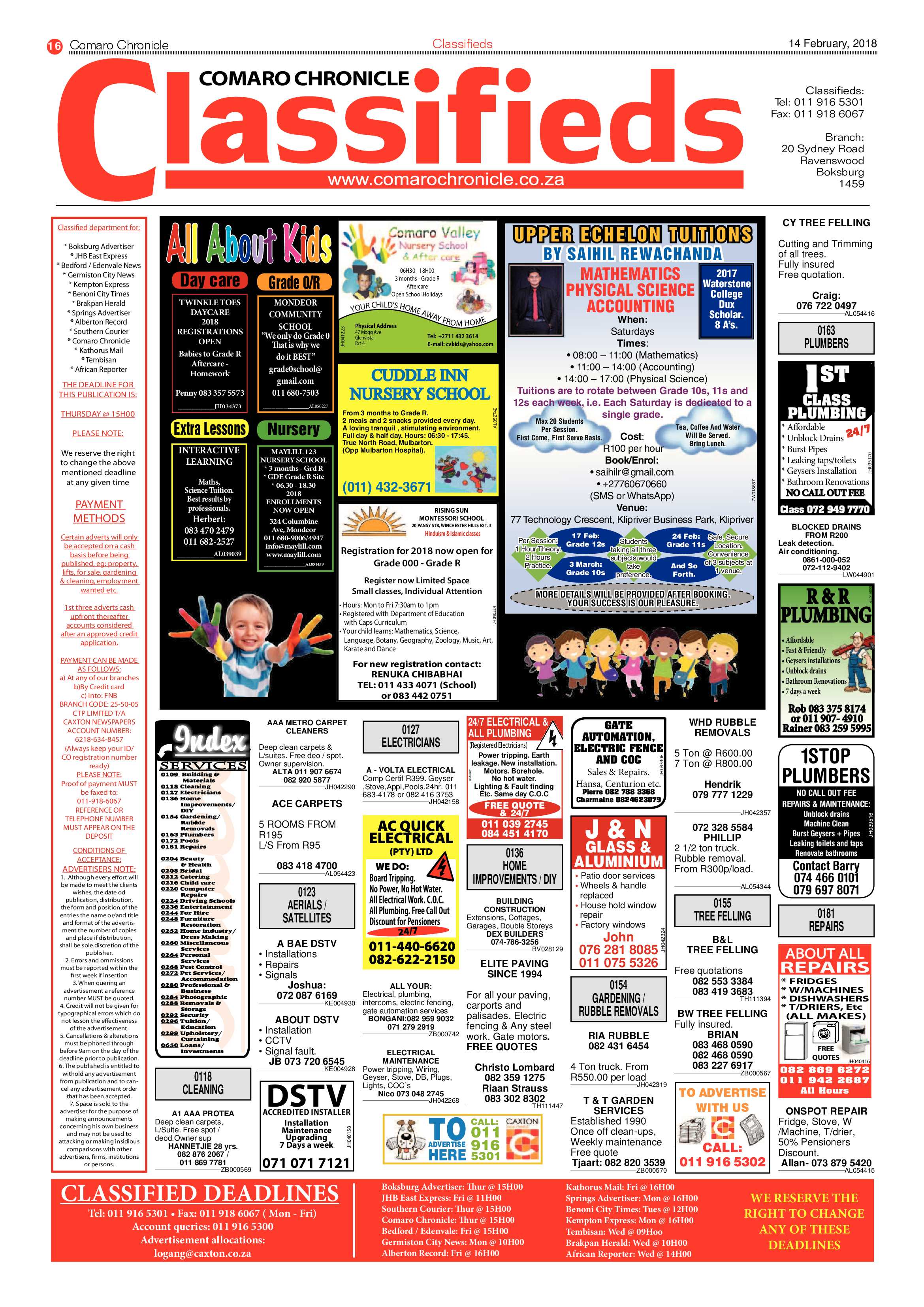Comaro Chronicle 14 February 2018 page 16