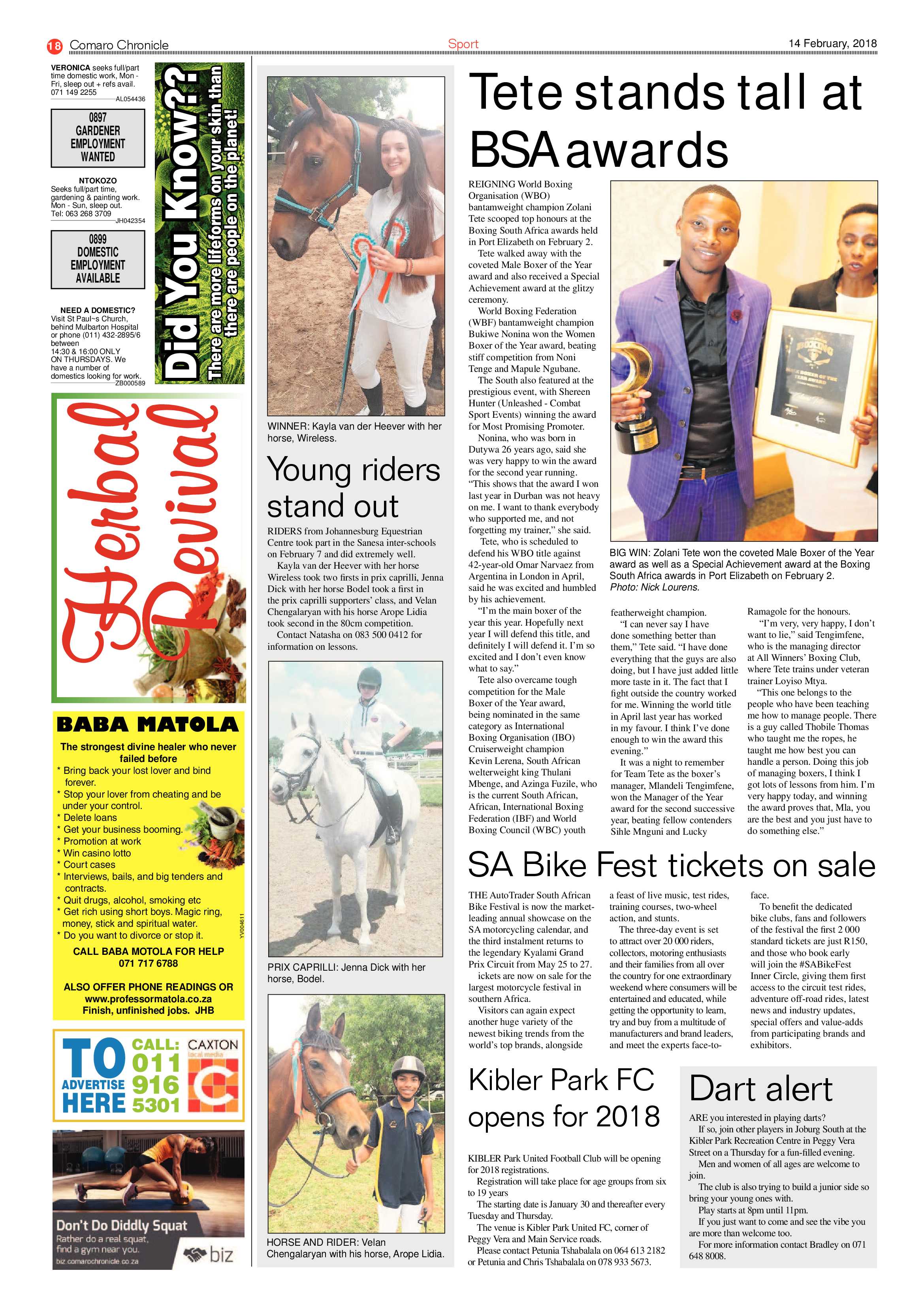 Comaro Chronicle 14 February 2018 page 18