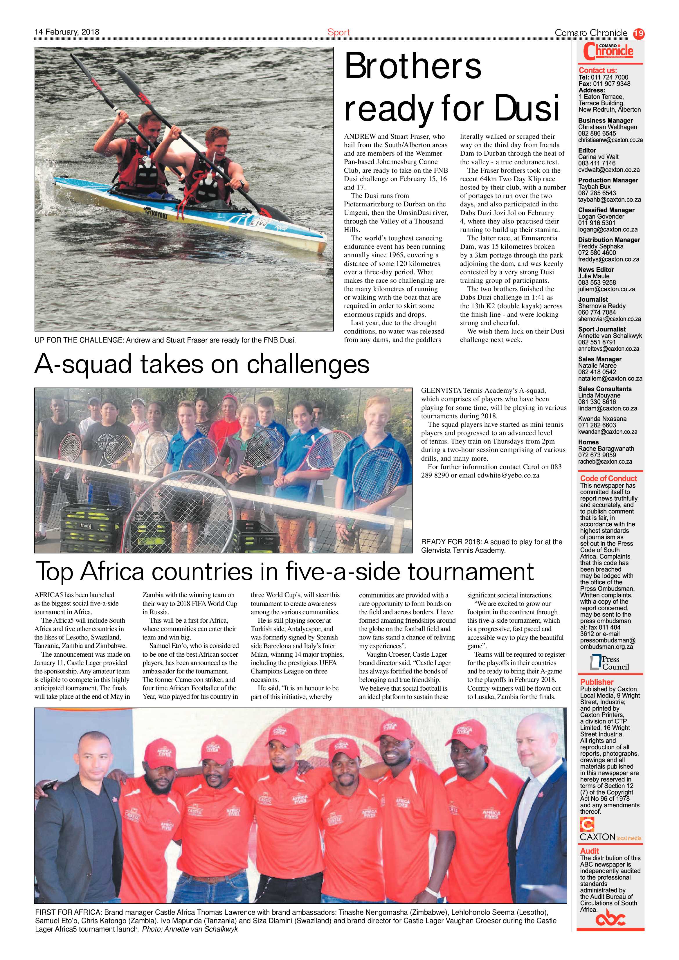 Comaro Chronicle 14 February 2018 page 19