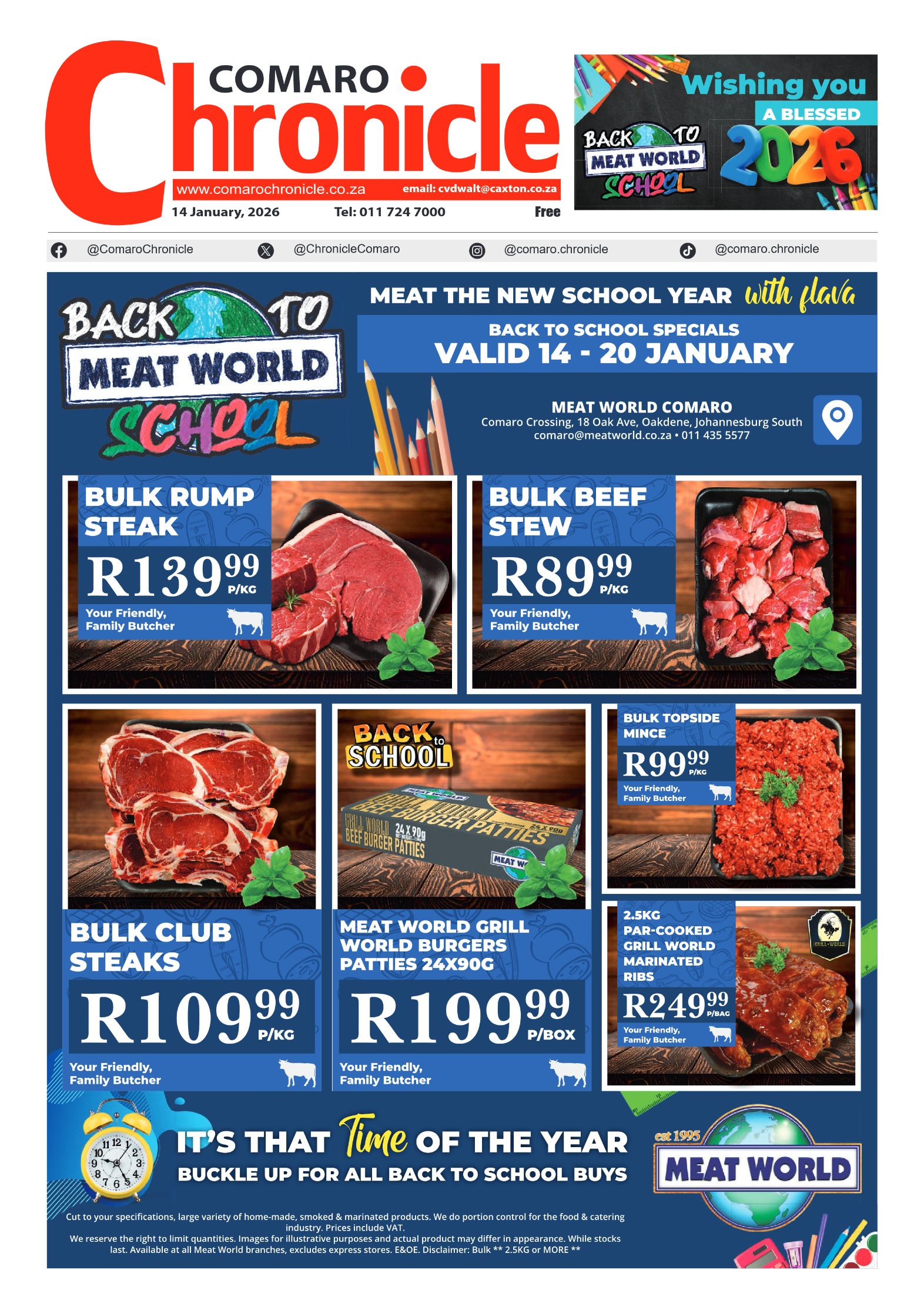 Comaro Chronicle 14 January 2026 page 1