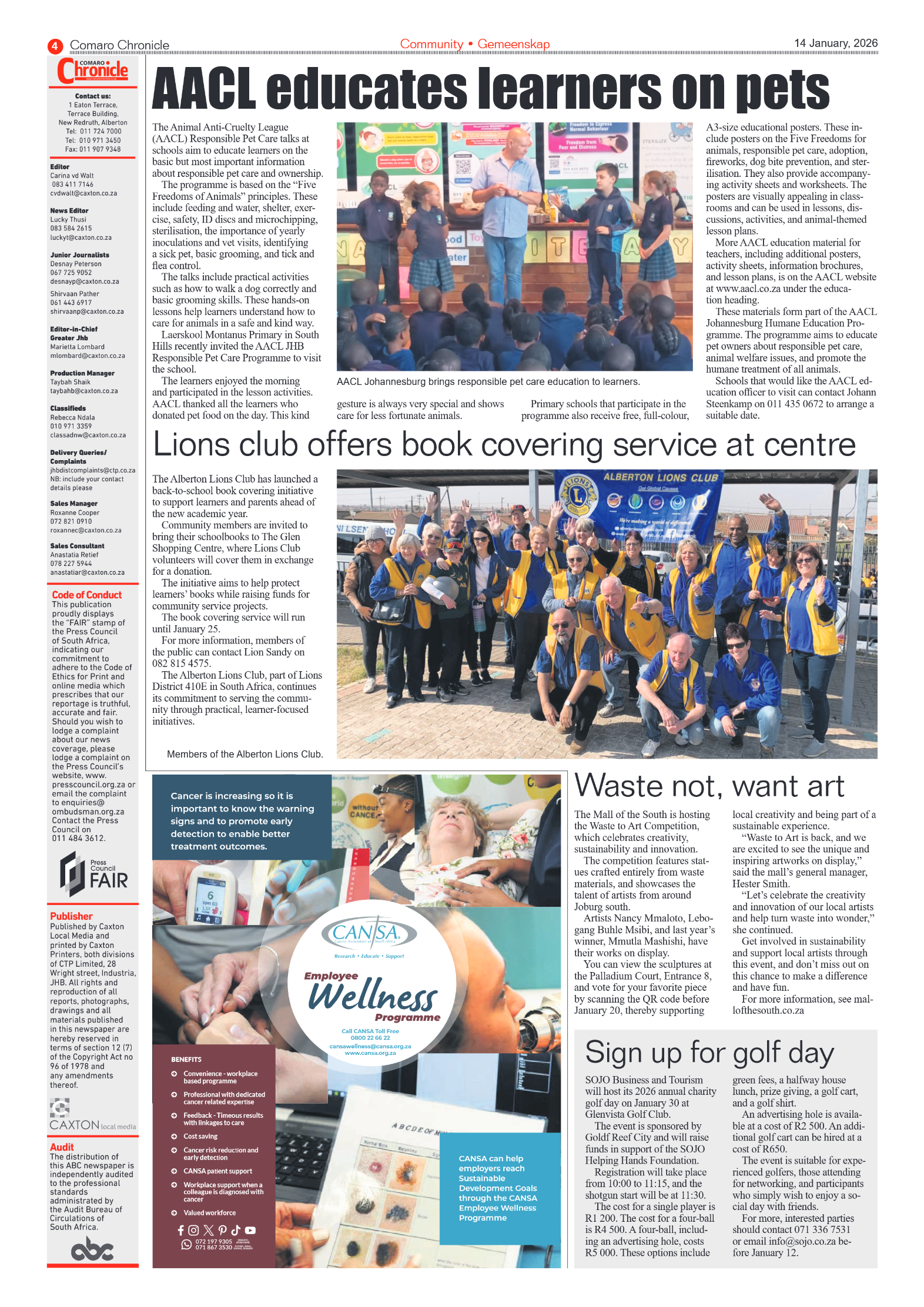 Comaro Chronicle 14 January 2026 page 6