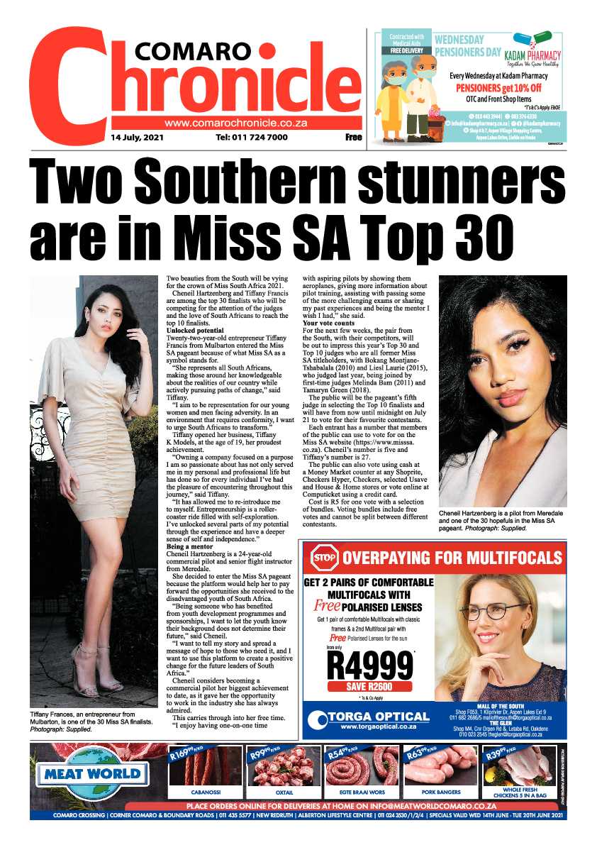 Comaro Chronicle 14 July 2021 page 1