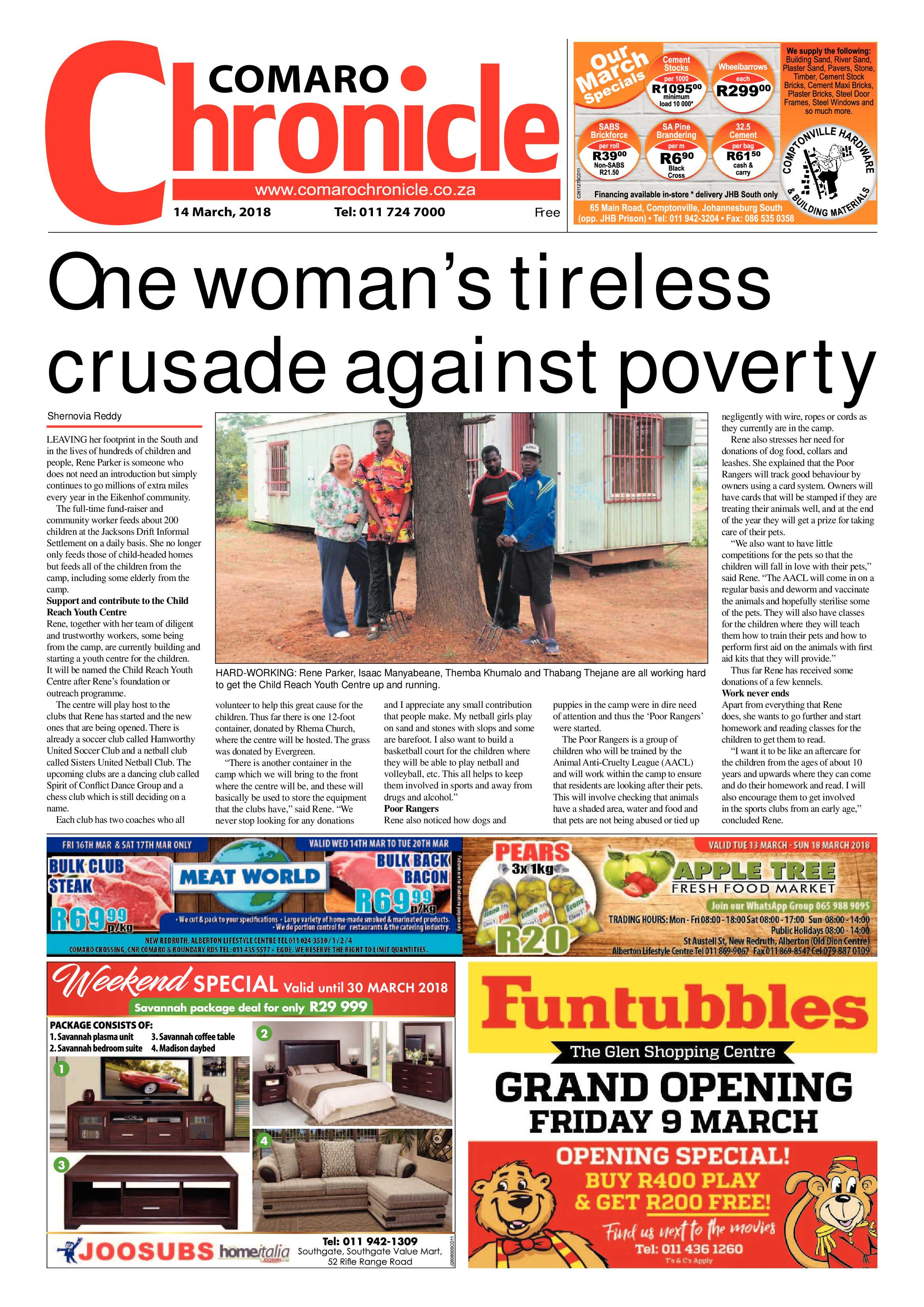 Comaro Chronicle 14 March 2018 page 1