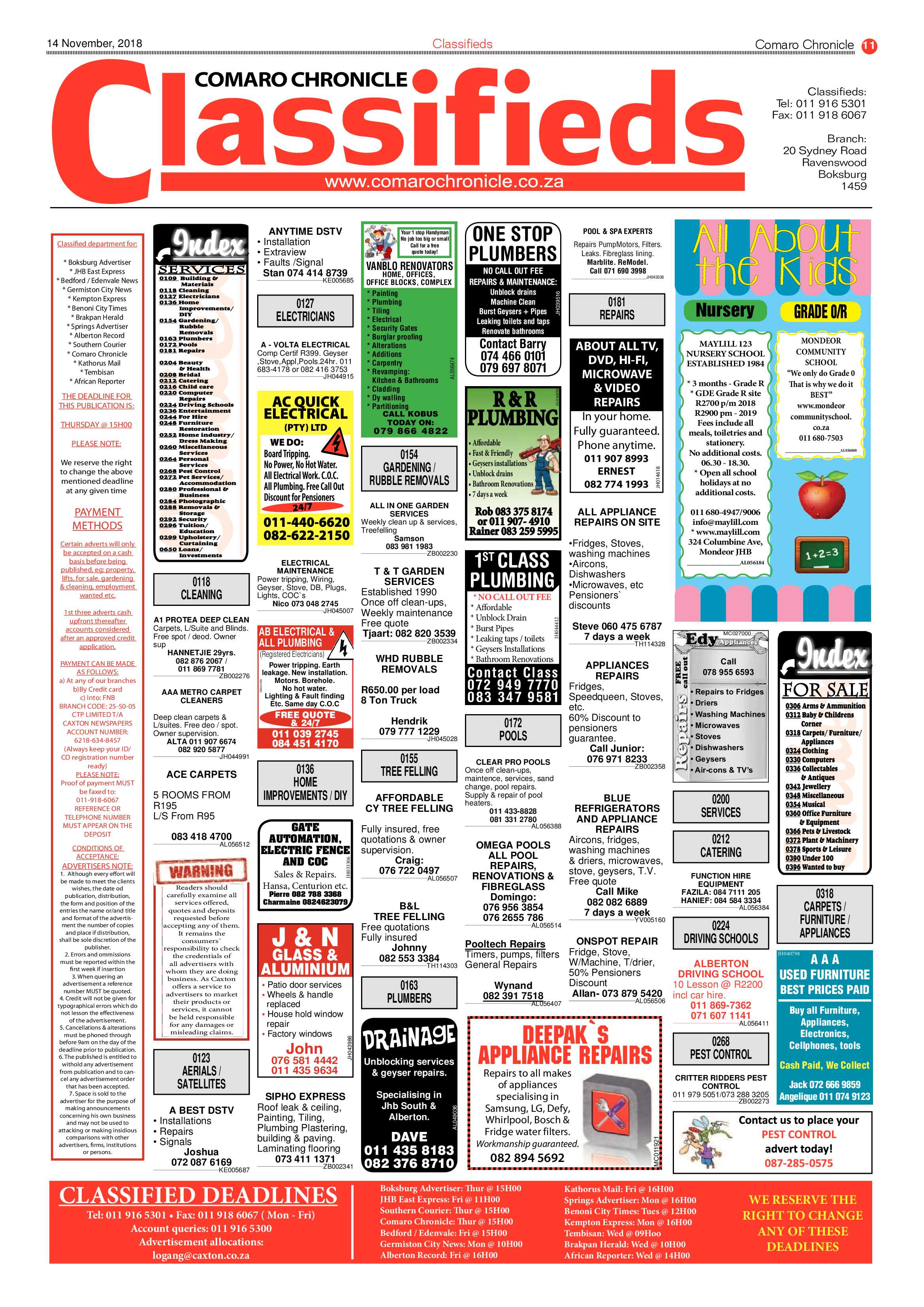 Comaro Chronicle 14 November 2018 page 11